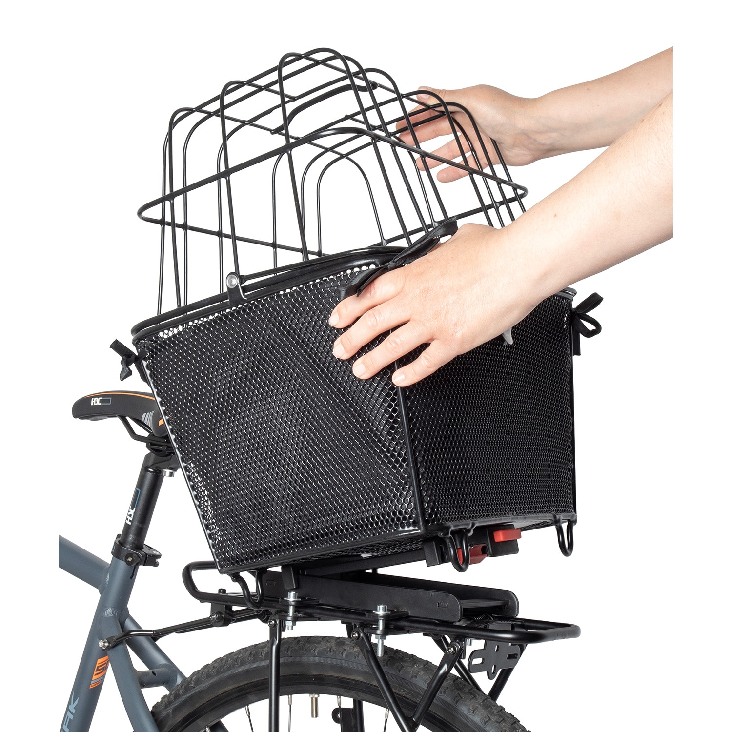 M-Wave Fahrradkorb »M-WAVE Transporter One-Snap Pet Gepäckträgerkorb«