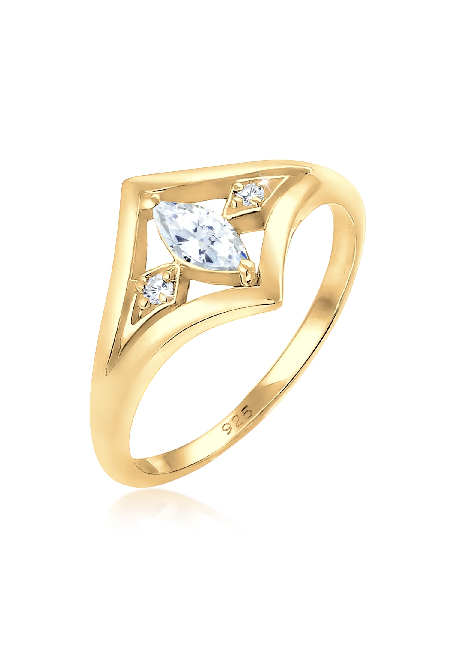 Elli Trauring »Ring Zirkonia Weiß 925 Sterling Silber«