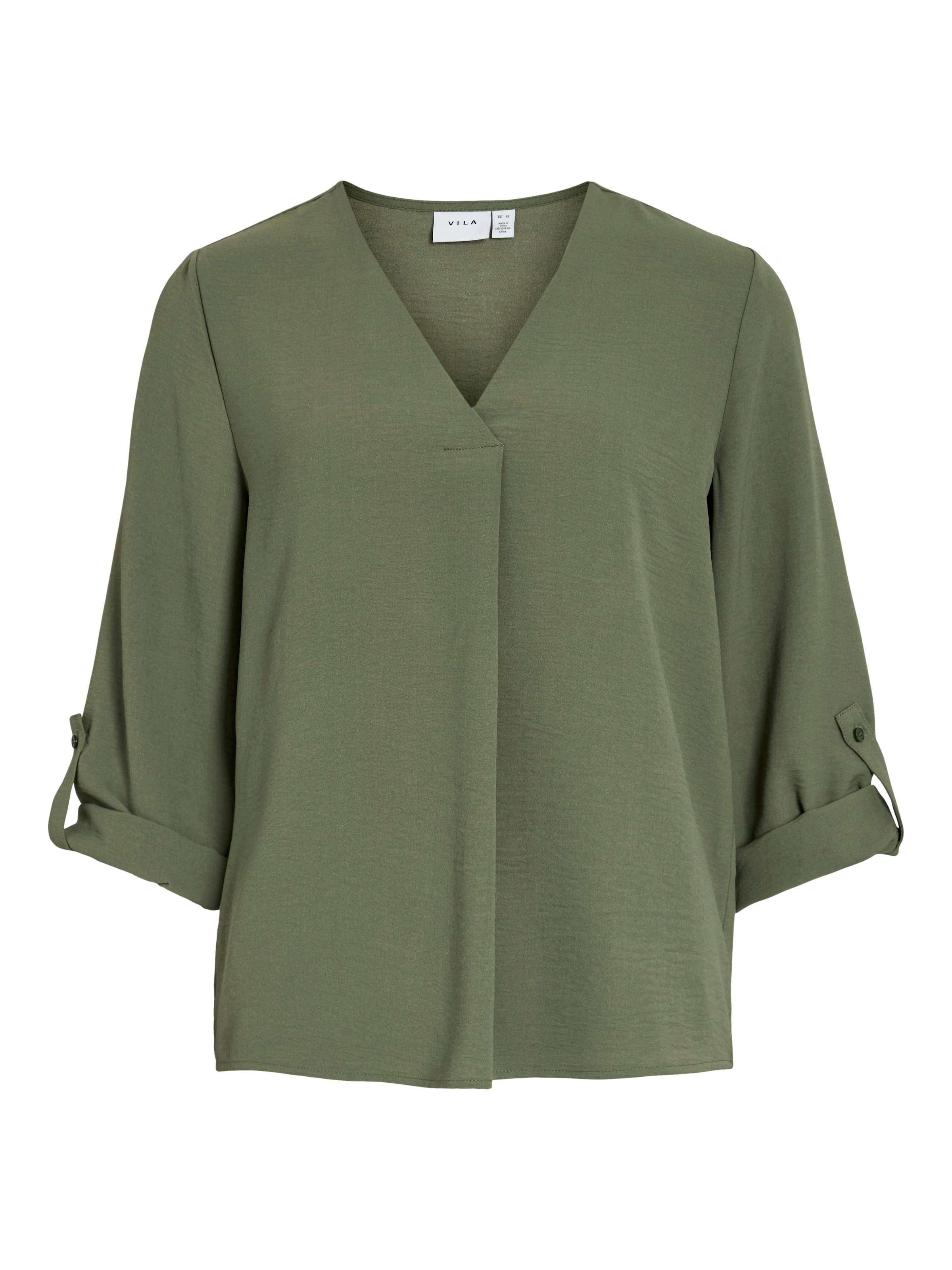 Vila Blusenshirt »VIJOSA 3/4 V-NECK TOP - NOOS«