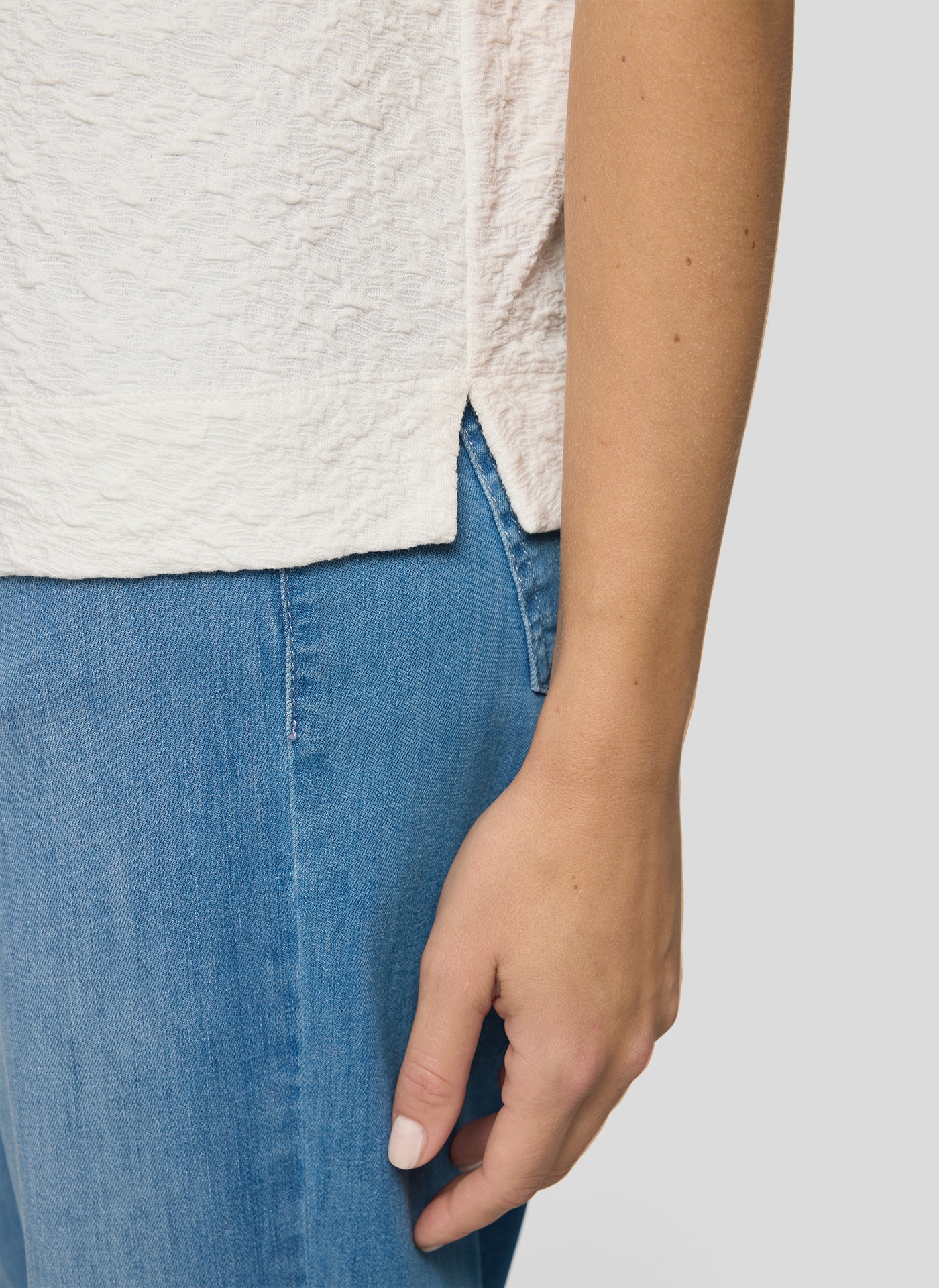 Rabe T-Shirt im Crinkle-Look