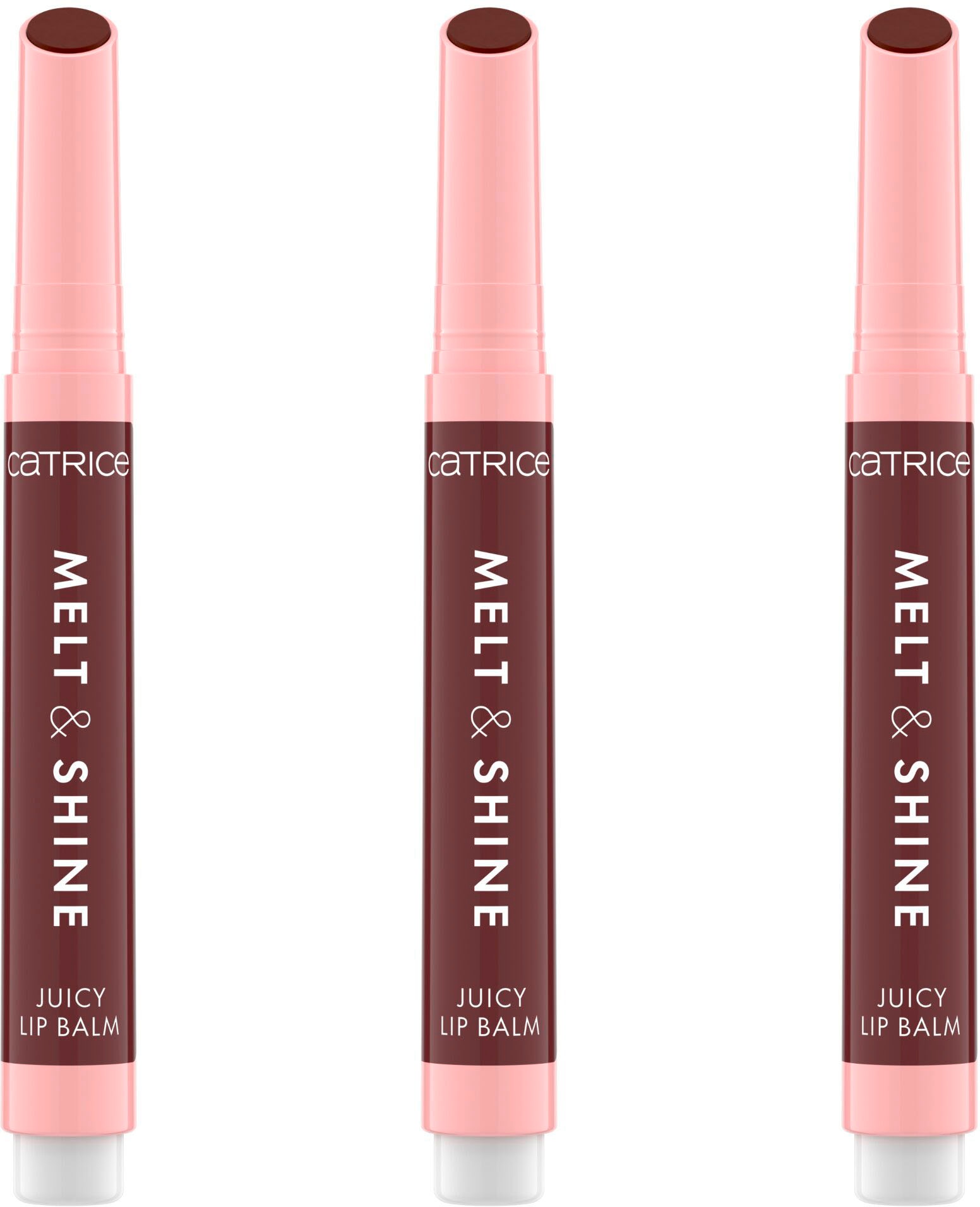 Catrice Lippenbalsam »MELT & SHINE JUICY LIP BALM« zartschmelzender Lippenbalsam für voller aussehende Lippen