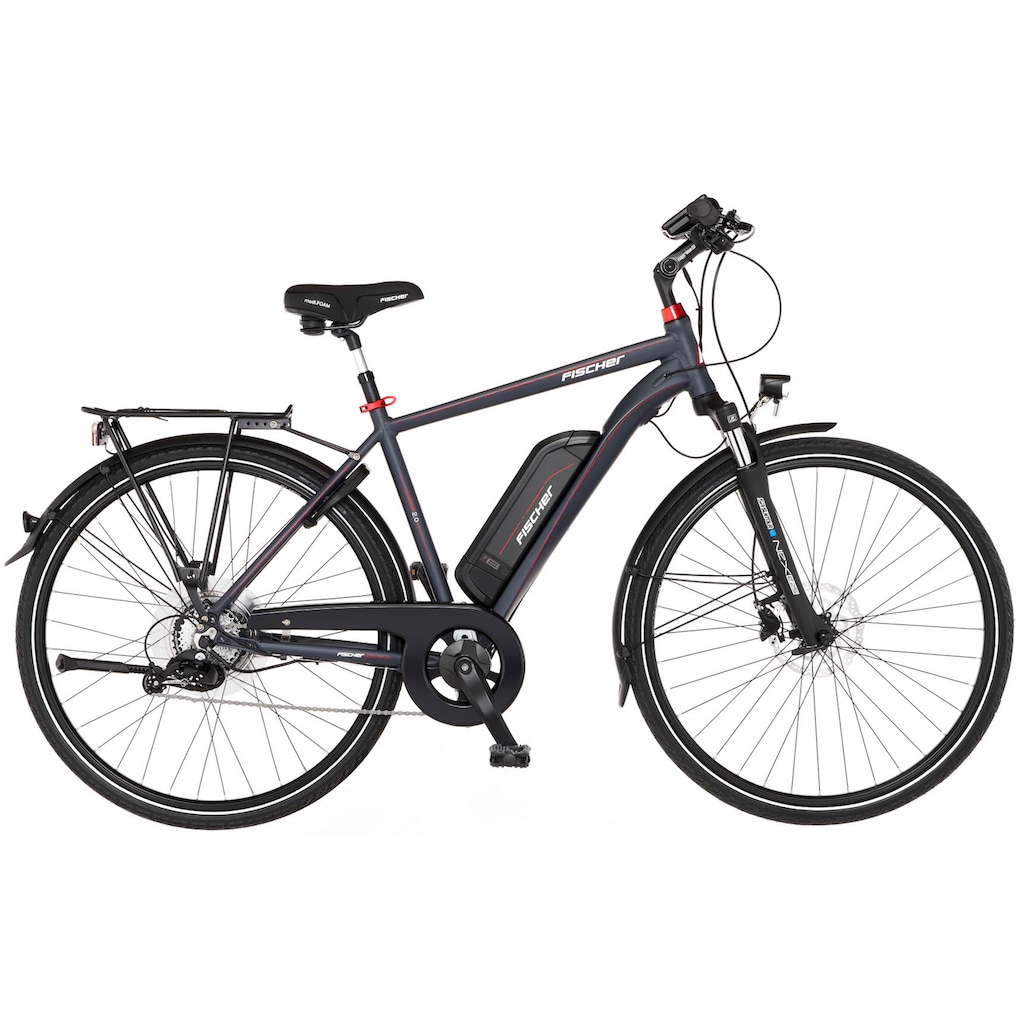 FISCHER Fahrrad E-Bike »VIATOR 2.0 418 50«, 8 Gang, Shimano, Acera, Heckmotor 250 W, (mit Faltschloss)