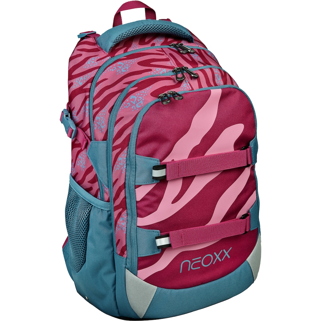 neoxx Schulrucksack »Active, Berry Vibes«, reflektierende Details-Floureszierende Flächen