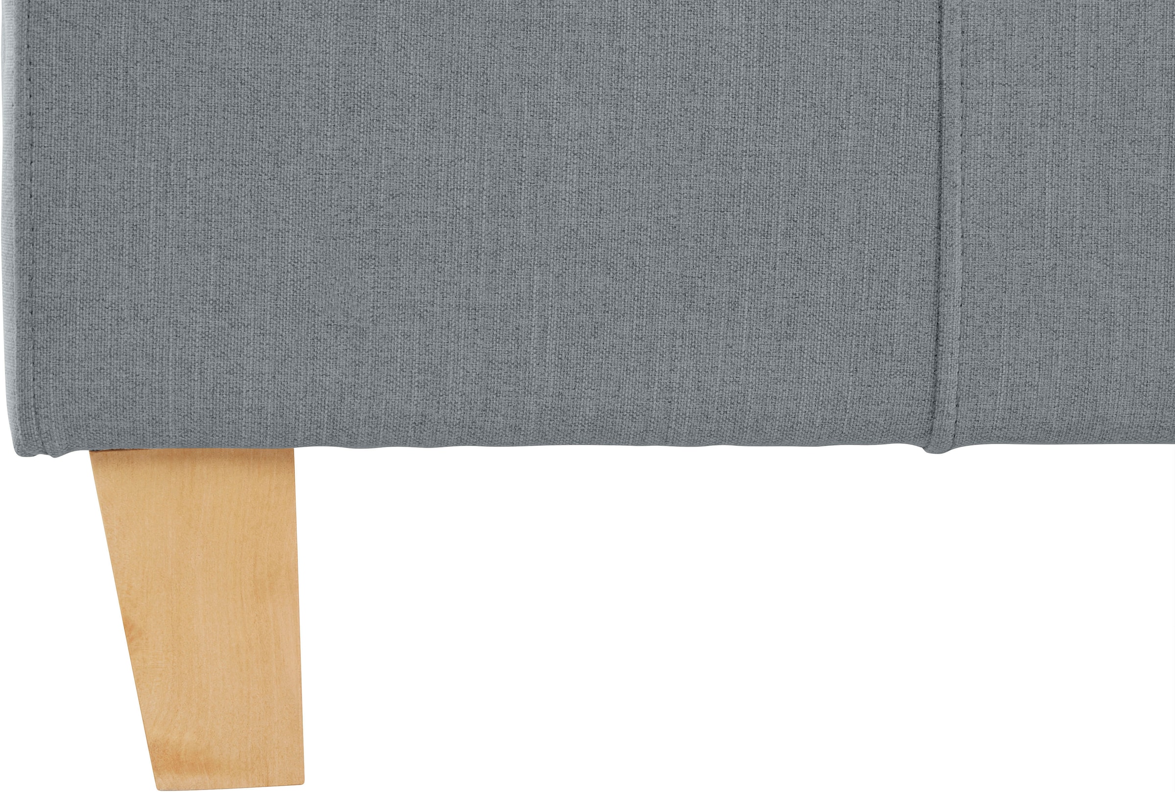 OTTO products Polsterbett »Heddi«, in 5 Breiten: von 90cm-200cm, Biese am Kopfteil, Strukturstoff
