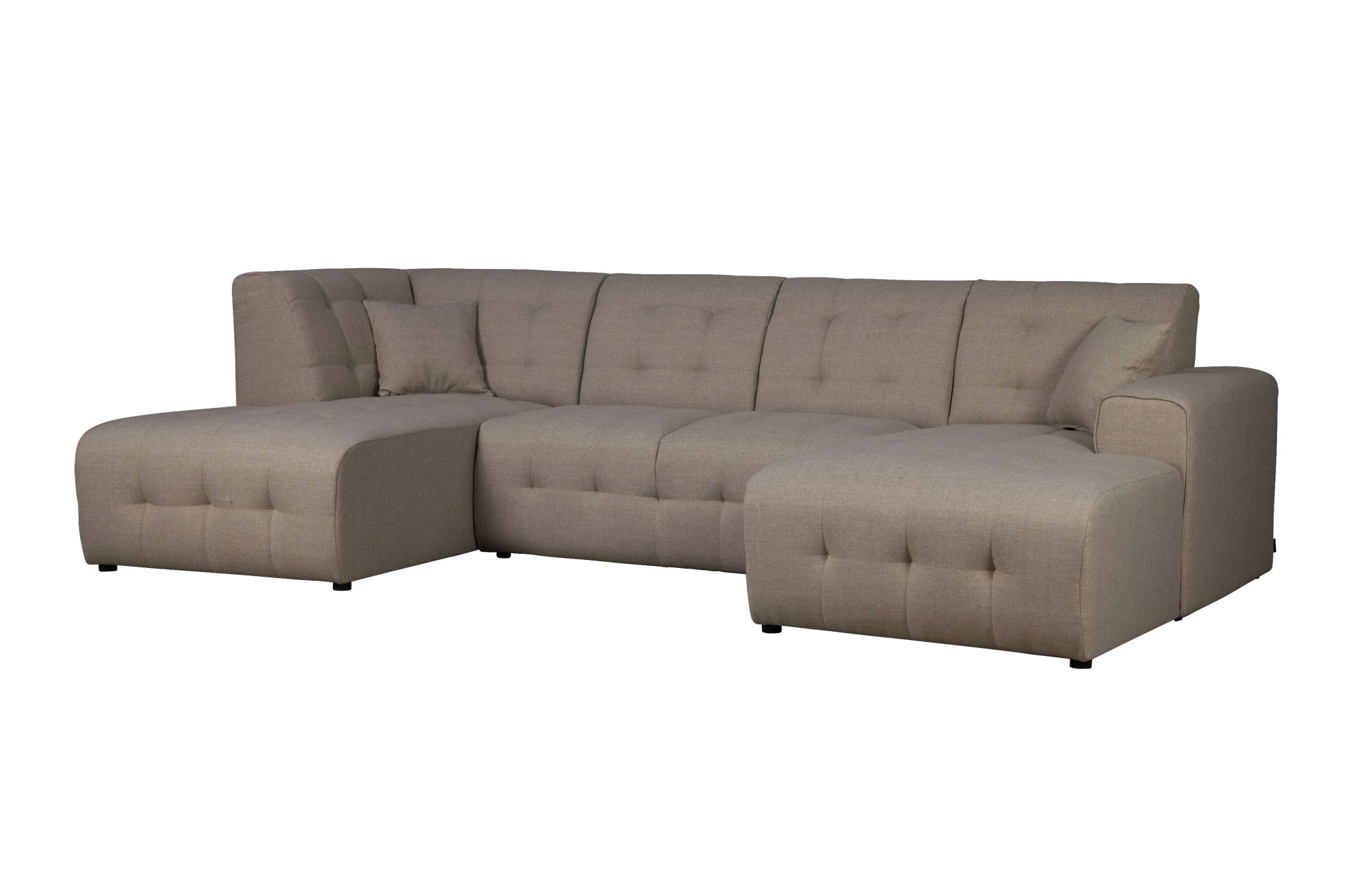 Home affaire Wohnlandschaft »Nosia U-Form« incl. 2 Zierkissen, mit feiner Steppung