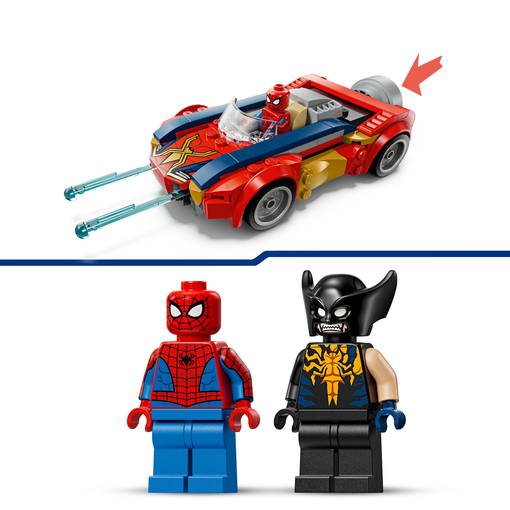 LEGO® Konstruktionsspielsteine »Spider-Man Auto vs. Venomized Wolverine (76336), LEGO Super Heroes« Made in Europe