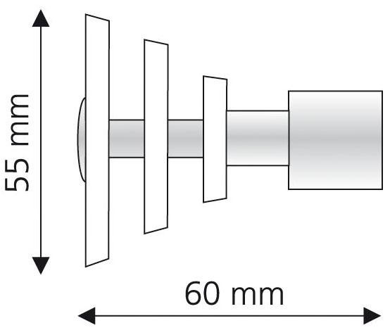 Liedeco Gardinenstangen-Endstück »Luna«, für Gardinenstangen Ø (Set, 16 mm 2 St.)