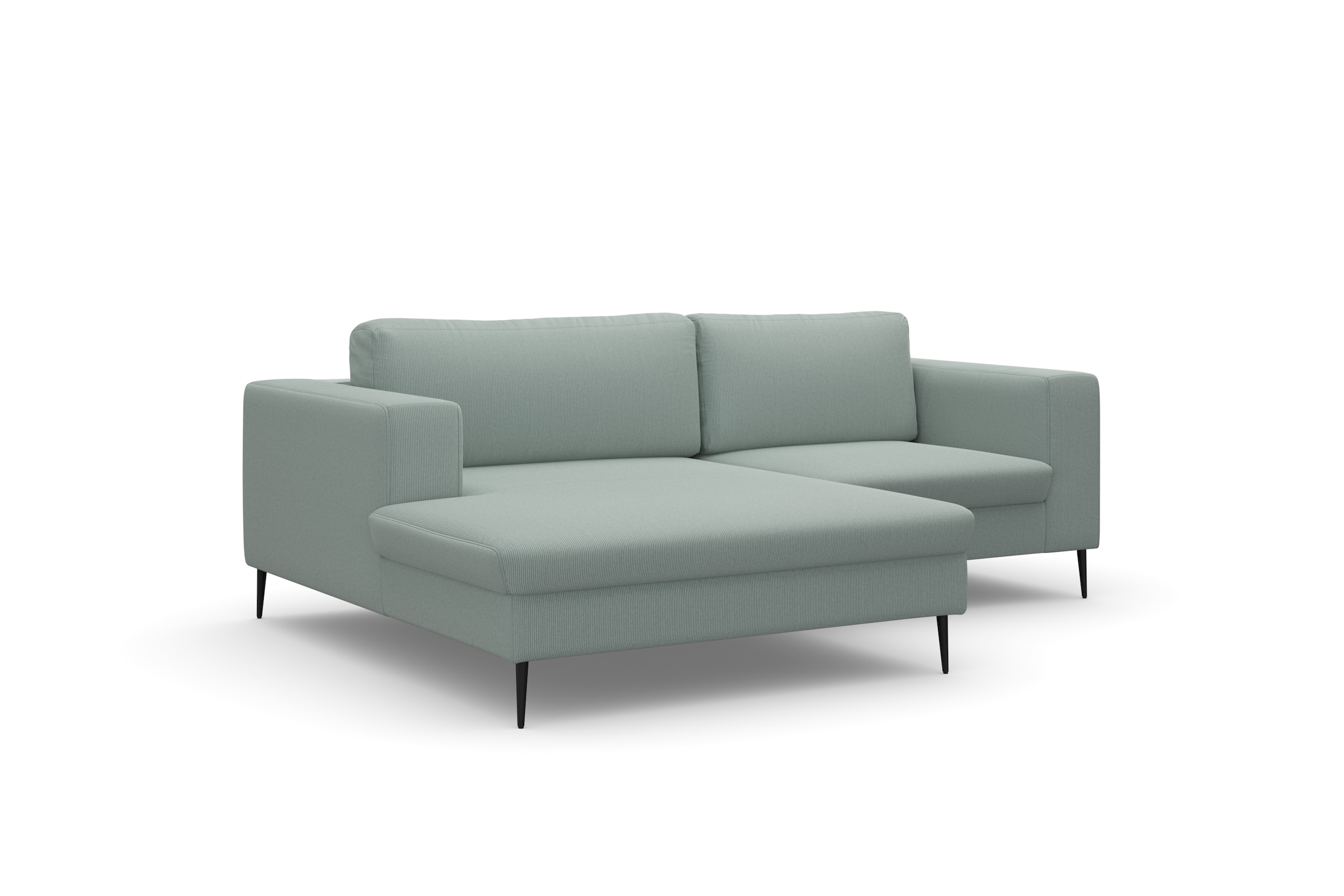 DOMO collection Ecksofa »Modica kompakt und elegant, Breite 244, L-Form«, moderne Optik mit extrabreiter Recamiere, auch in Cord
