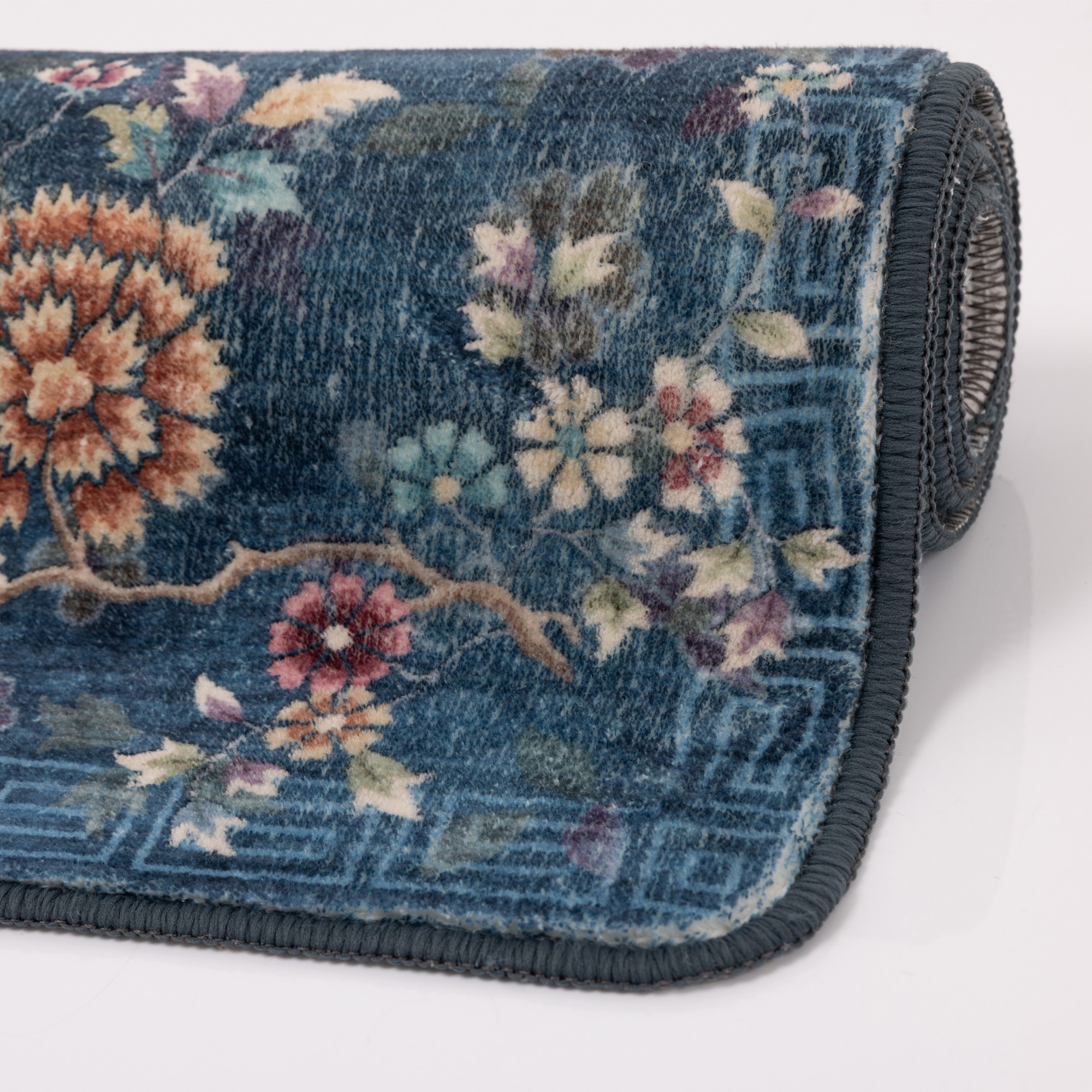 Gino Falcone Badematte »Aquata GF-165, Badvorleger, Badezimmer Teppich« Höhe 7 mm rutschhemmend beschichtet fußbodenheizungsgeeignet Badteppich, bedruckt, Blumen Design, rechteckig