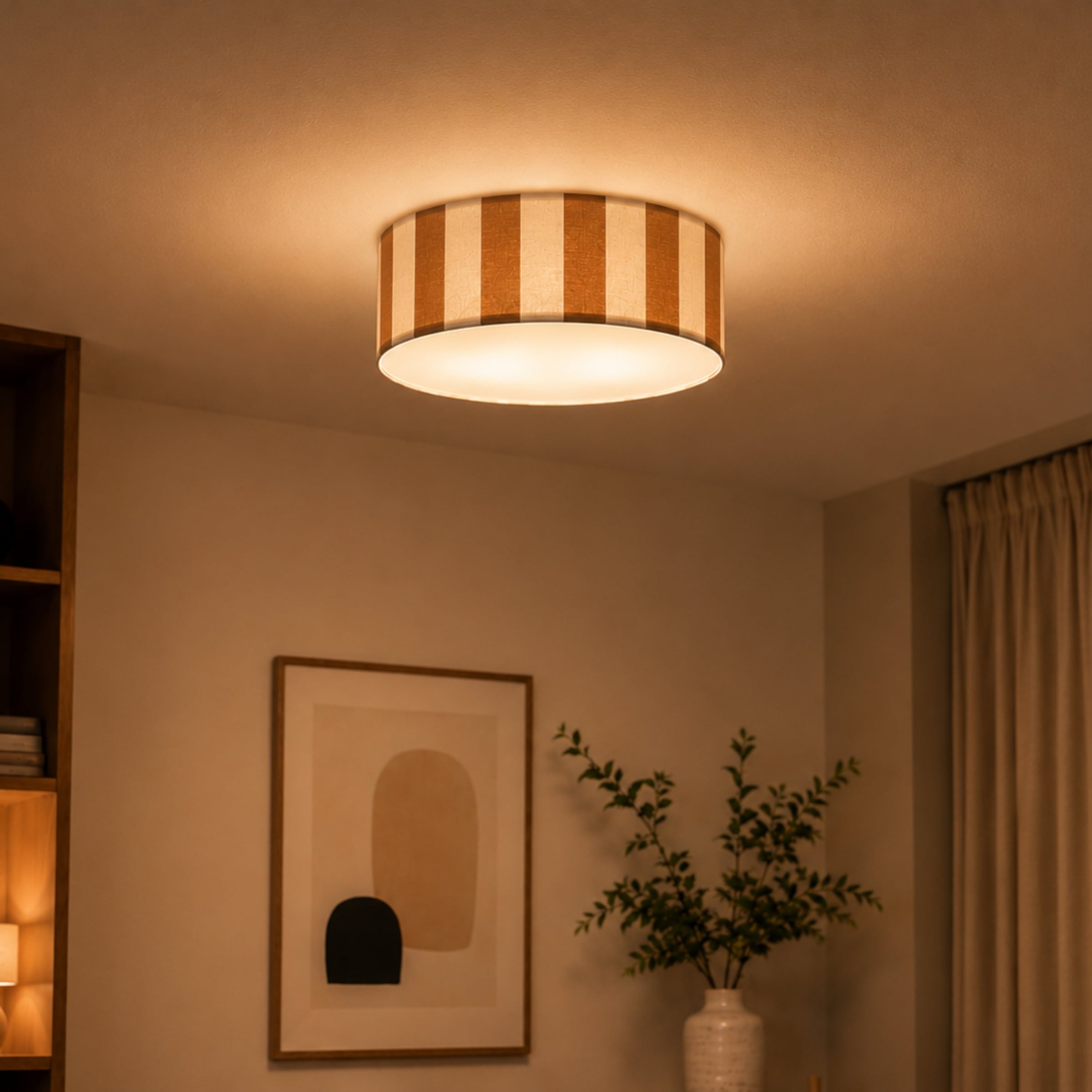 OTTO home Deckenleuchte »Stellan« E27 1 Stk. Deckenlampe Stoff Textilschirm Ø 45cm