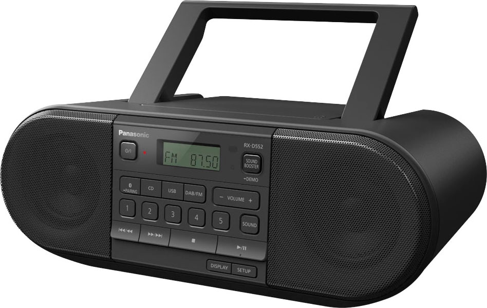 Panasonic Boombox »RX-D552E-K CD-«, (Bluetooth bestellen UNIVERSAL W) | FM-Tuner-Digitalradio 20 mit RDS (DAB+)-UKW