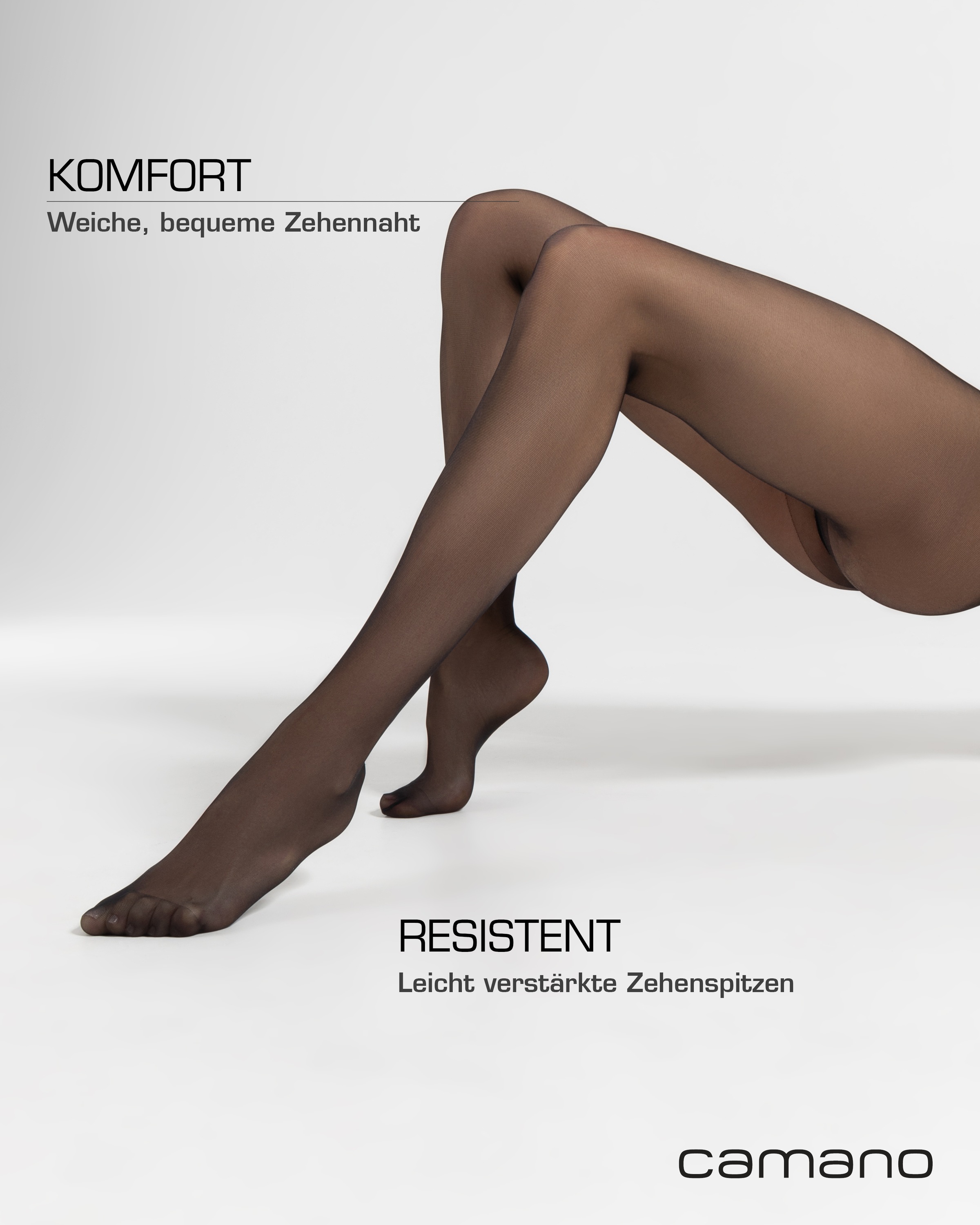 Camano Feinstrumpfhose »fine everyday«, (4er Pack), mit leicht verstärkte, kaum sichtbare Fußspitze