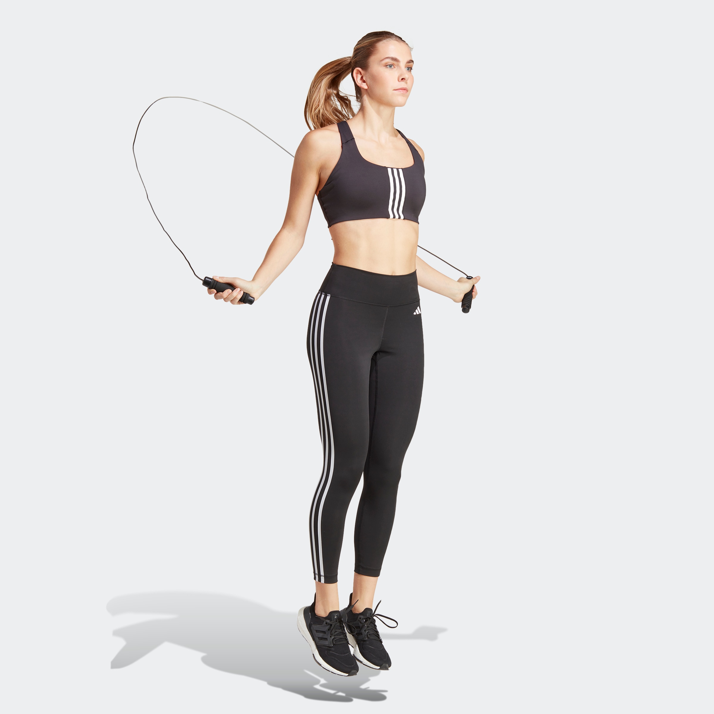 adidas Performance Trainingstights »TRAIN ESSENTIALS 3-STREIFEN HIGH-WAISTED«, (1 tlg.), (atmungsaktiv, schnell trocknend)