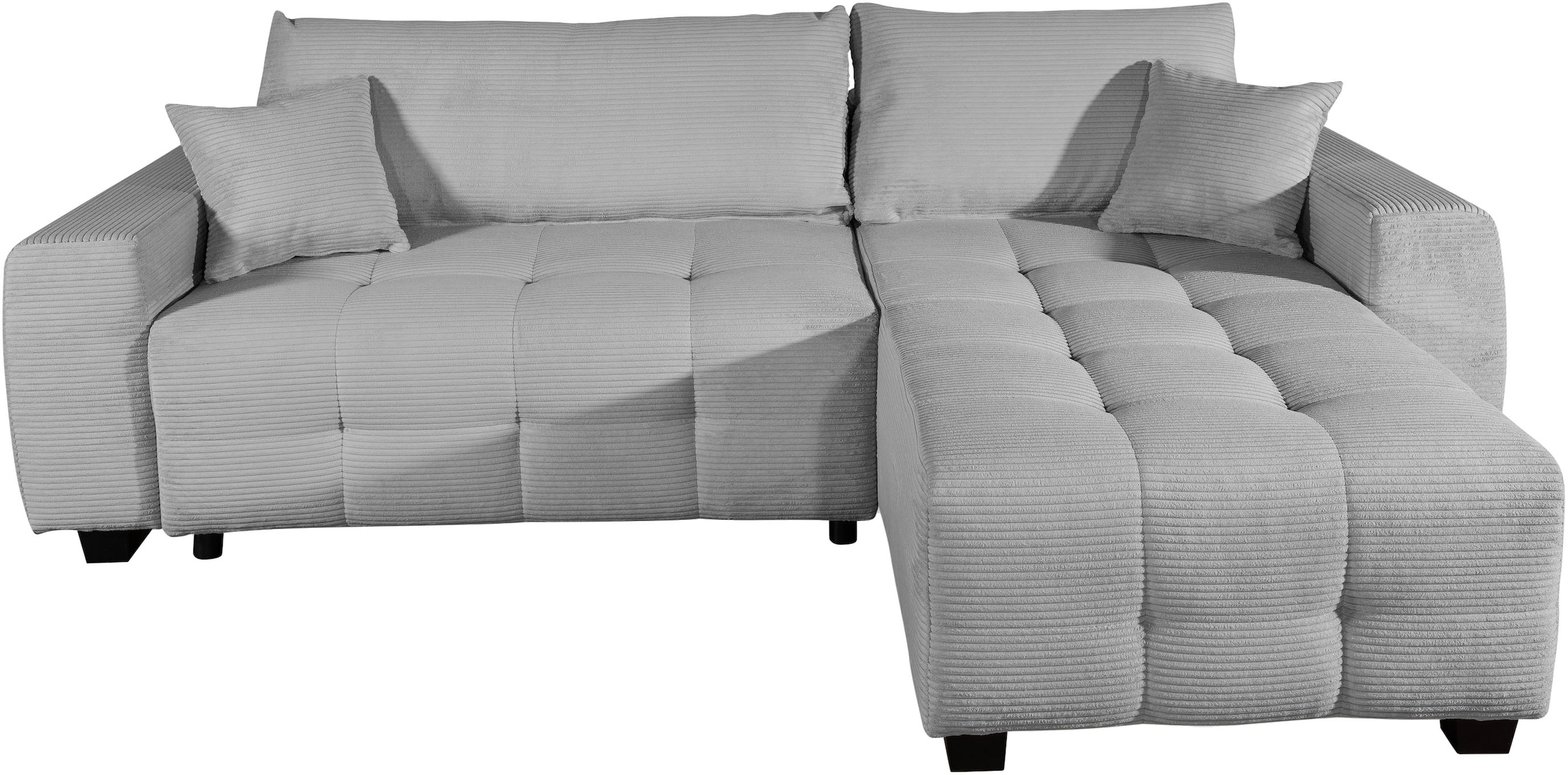 OTTO home Ecksofa »Bella Couch L-Form, B: 234 cm - OTTO. Verlässliche Qualität.« optional Schlaffunktion & Bettkasten, mit Zierkissen