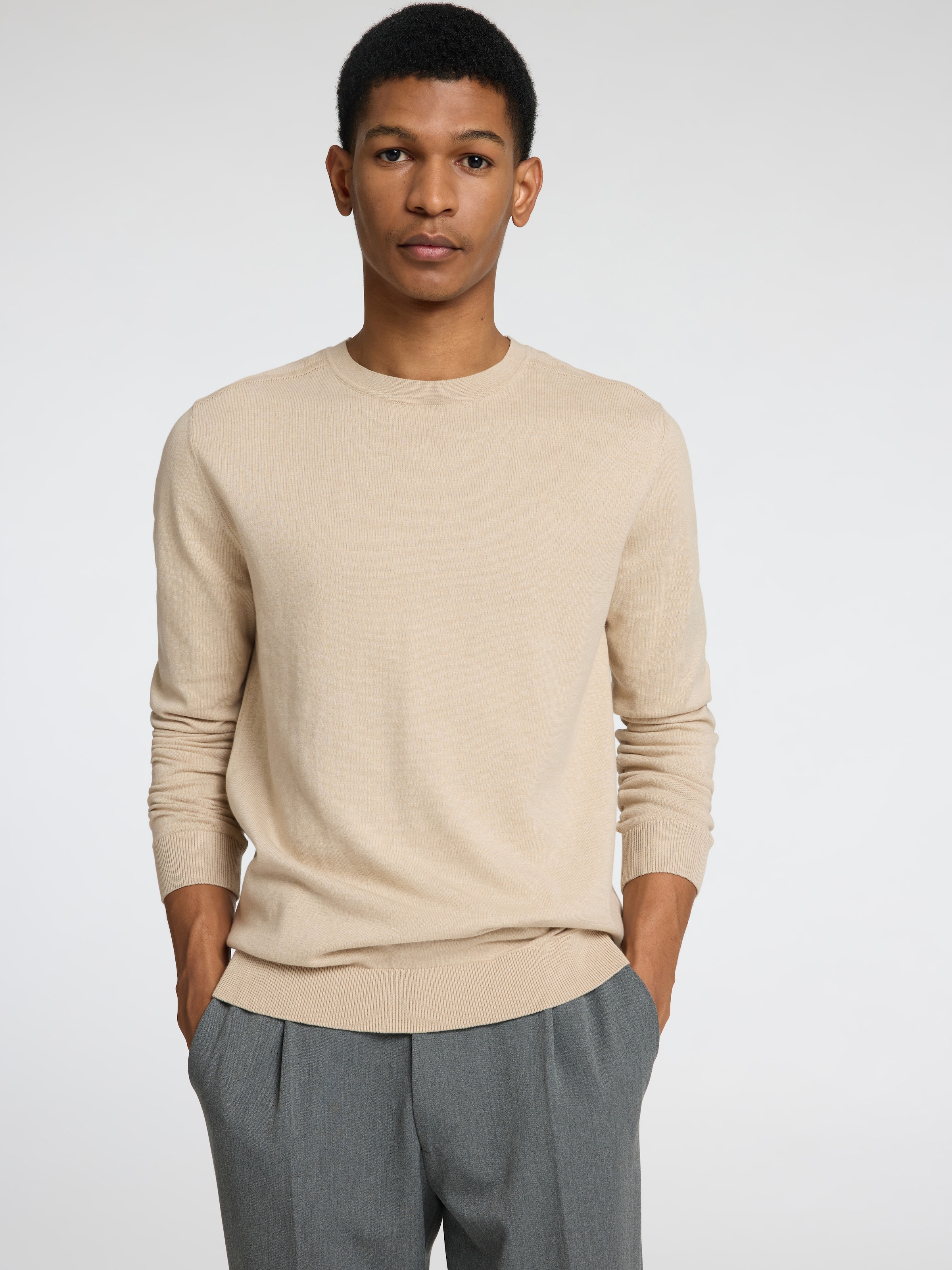 SELECTED HOMME Strickpullover »SLHBERG CREW NECK NOOS«