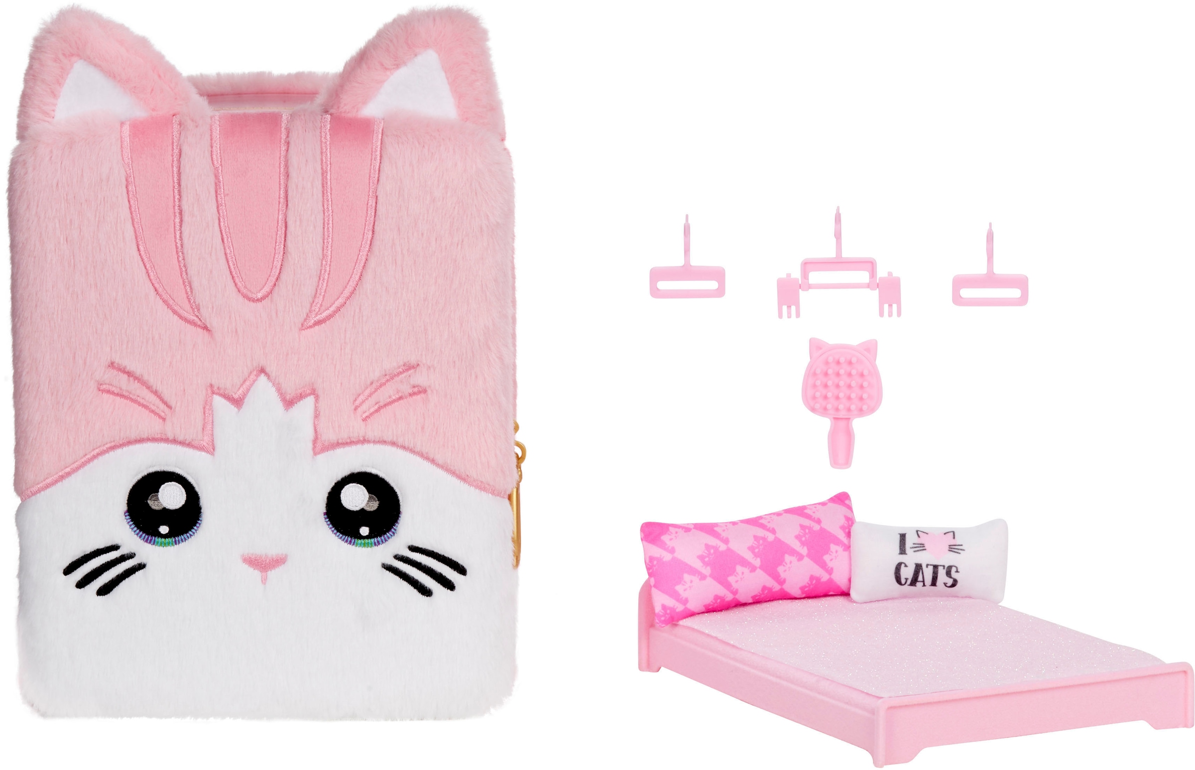 MGA ENTERTAINMENT Puppenmöbel »3in1 Backpack Bedroom Series 3 Playset - Pink Kitty«, Na!Na!Na! Surprise