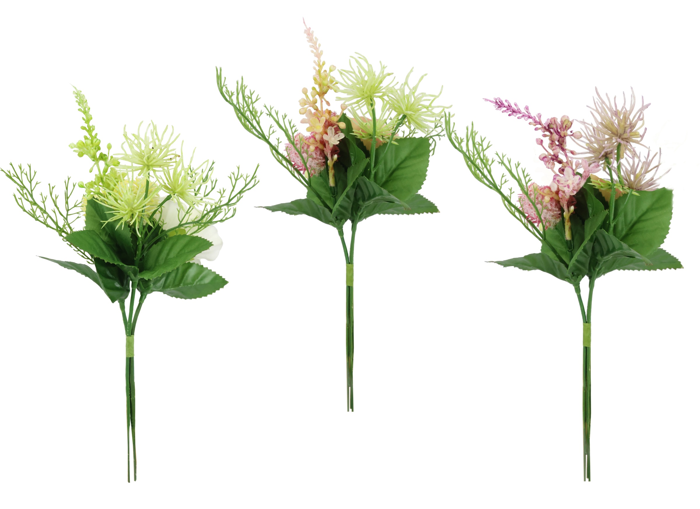 I.GE.A. Kunstblume »Rosenzweig 3er« 24cm Kunstrosen Rosenstrauß künstlich Strauß Seidenblume Blumenstrauß