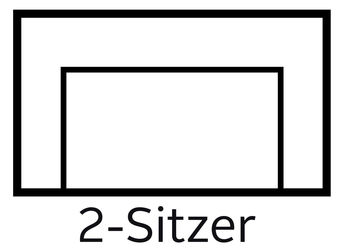 Home affaire 2-Sitzer »TRIPLO mit Wellenunterfederung, Maße B/T/H: 165/100/89 cm«, Sofa mit Steppung im Rückenbereich, incl. Rückenkissen und Zierkissen