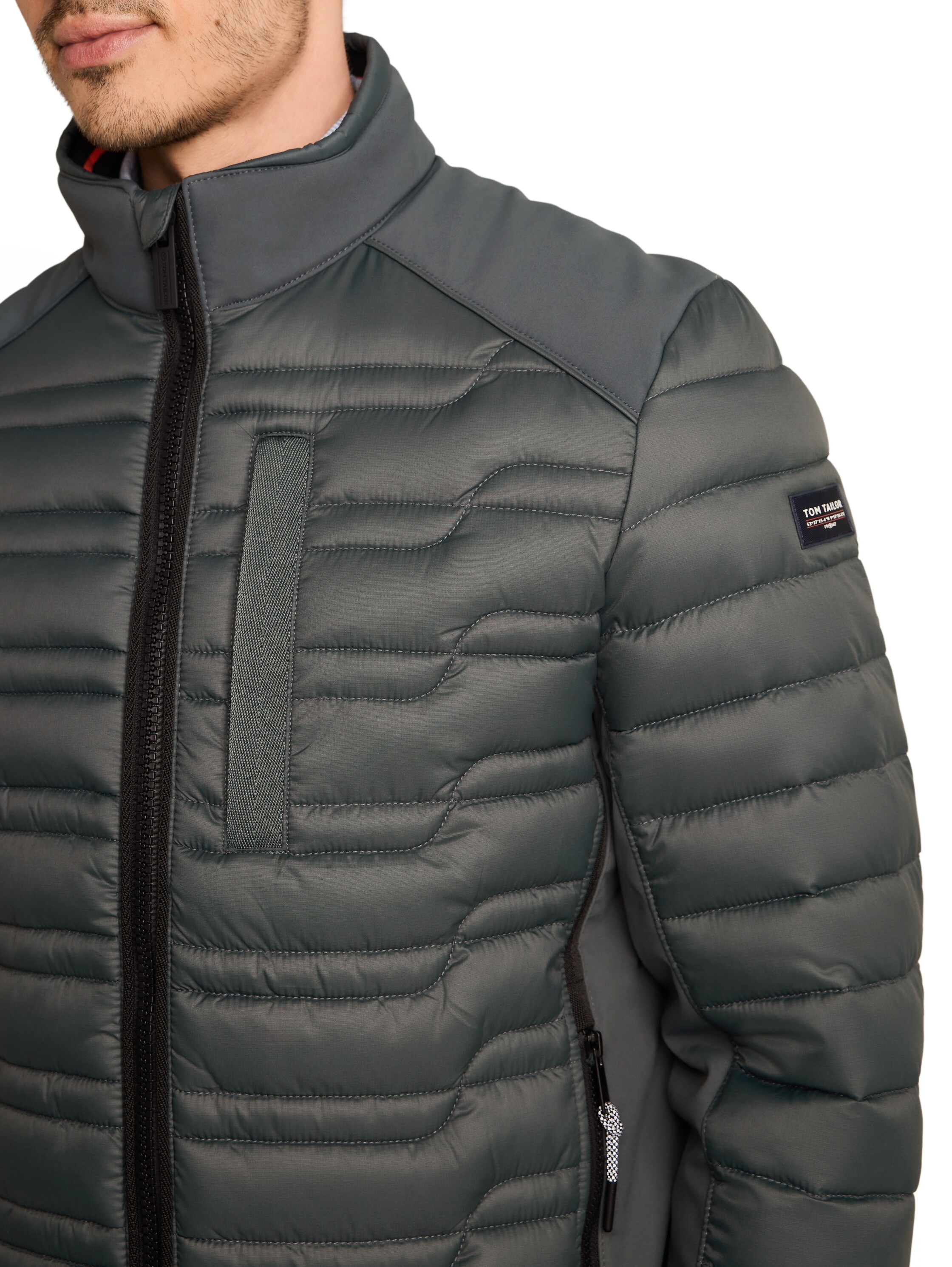 TOM TAILOR Steppjacke ohne Kapuze mit Stehkragen und Reißverschluss
