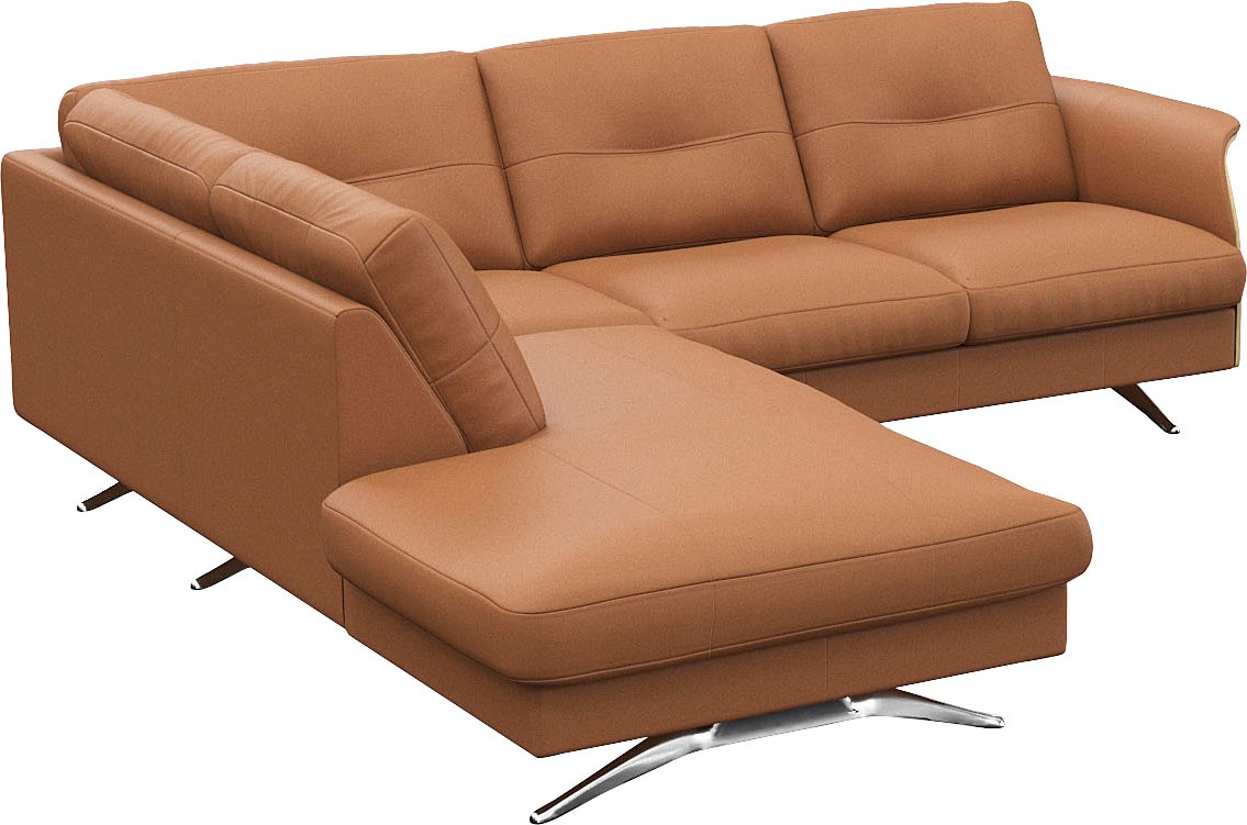 FLEXLUX Ecksofa »Glow, super bequem durch hochwertigem Sitzaufbau mit Federkern, L-Form«, Modernes skandinavisches Design