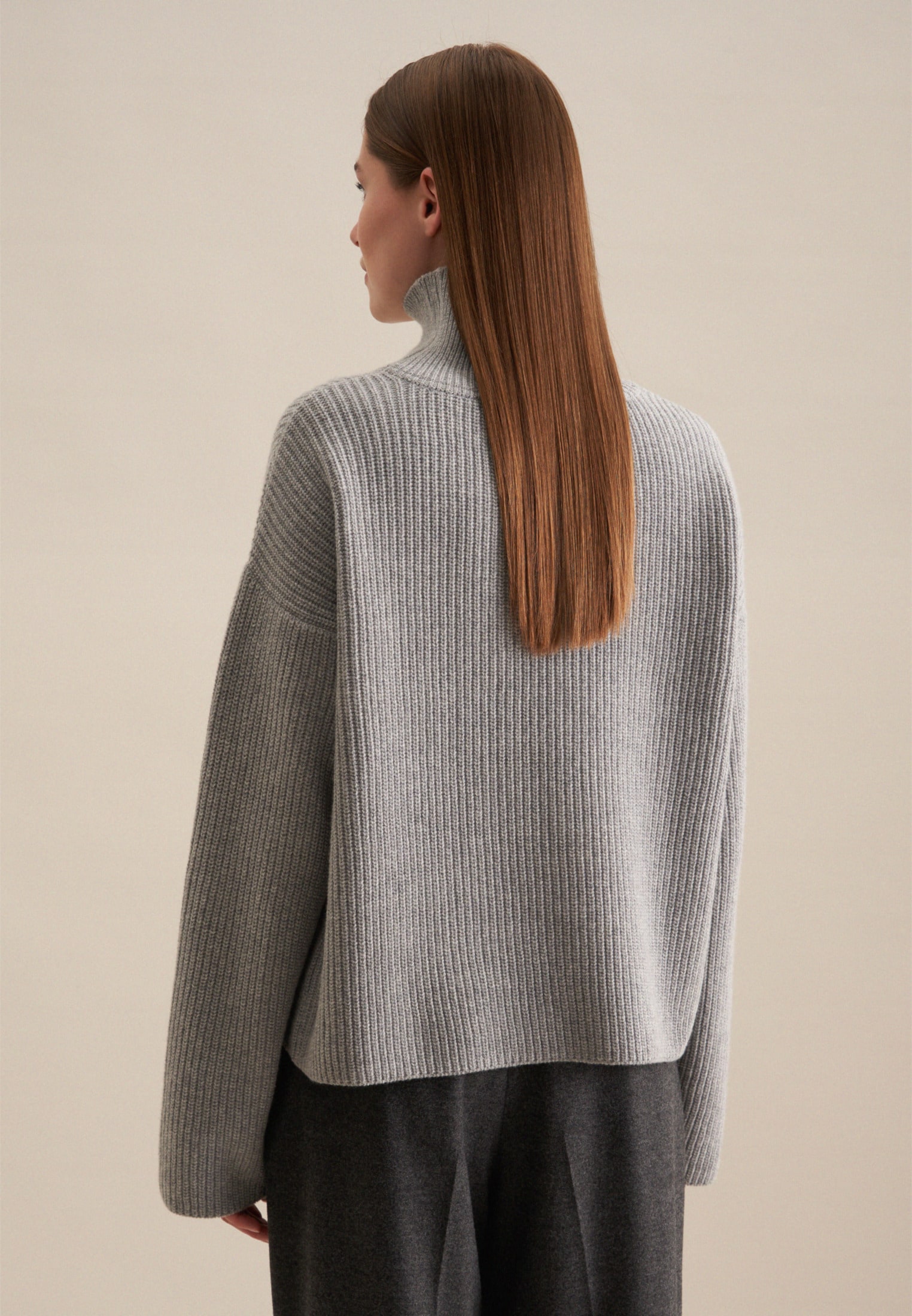 seidensticker Strickpullover »Schwarze Rose«, Langarm Rollkragen Uni
