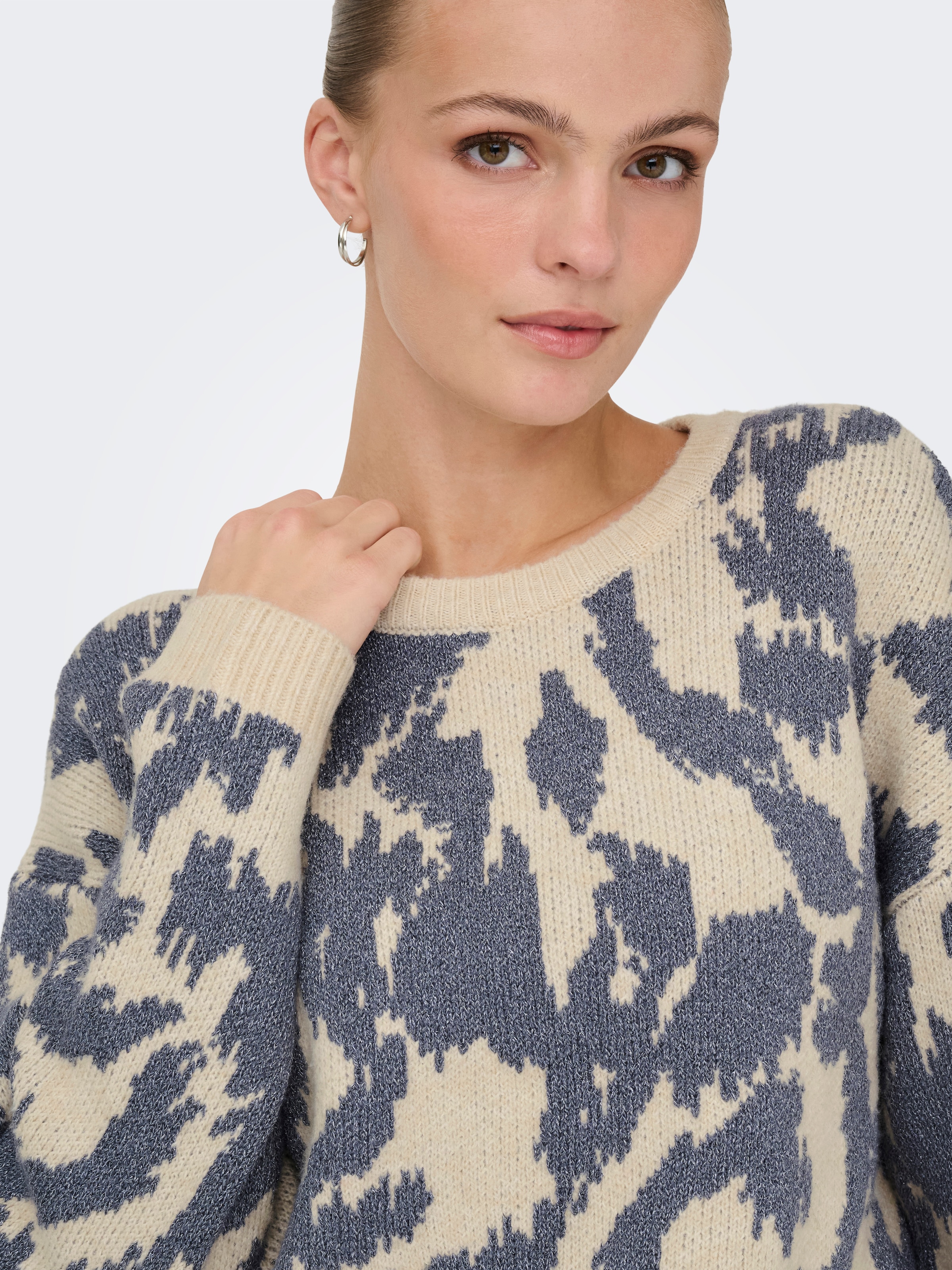 ONLY Strickpullover »ONLGIGI LS GLITTER O-NECK KNT«