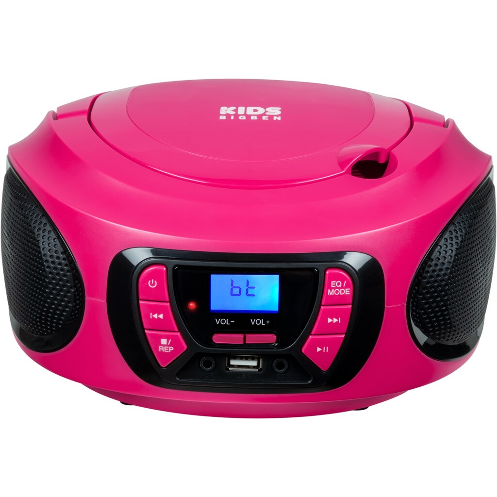 BigBen CD-Radiorecorder »Kids Tragbares CD/Radio AU387292 USB/BT pink«, (Bluetooth FM-Tuner)