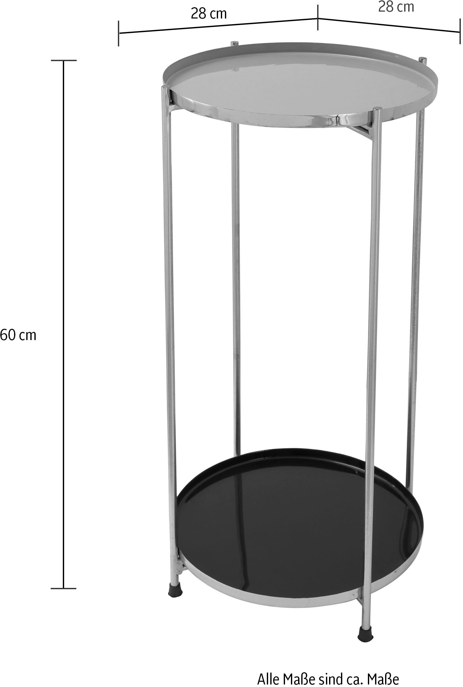 Kayoom Beistelltisch »Art Deco 1125, Abstelltisch aus Metall,funktional und stabil«, (1 St.), Dekorativ, glanzvolle Lackierung, praktische Ablageflächen