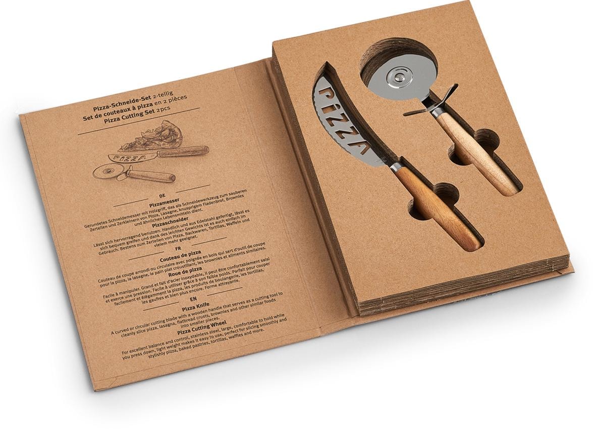 Zeller Present Pizzaschneider, (Set, 2 tlg., inkl. Geschenkbox), für  Pizzaliebhaber mit 3 Jahren XXL Garantie