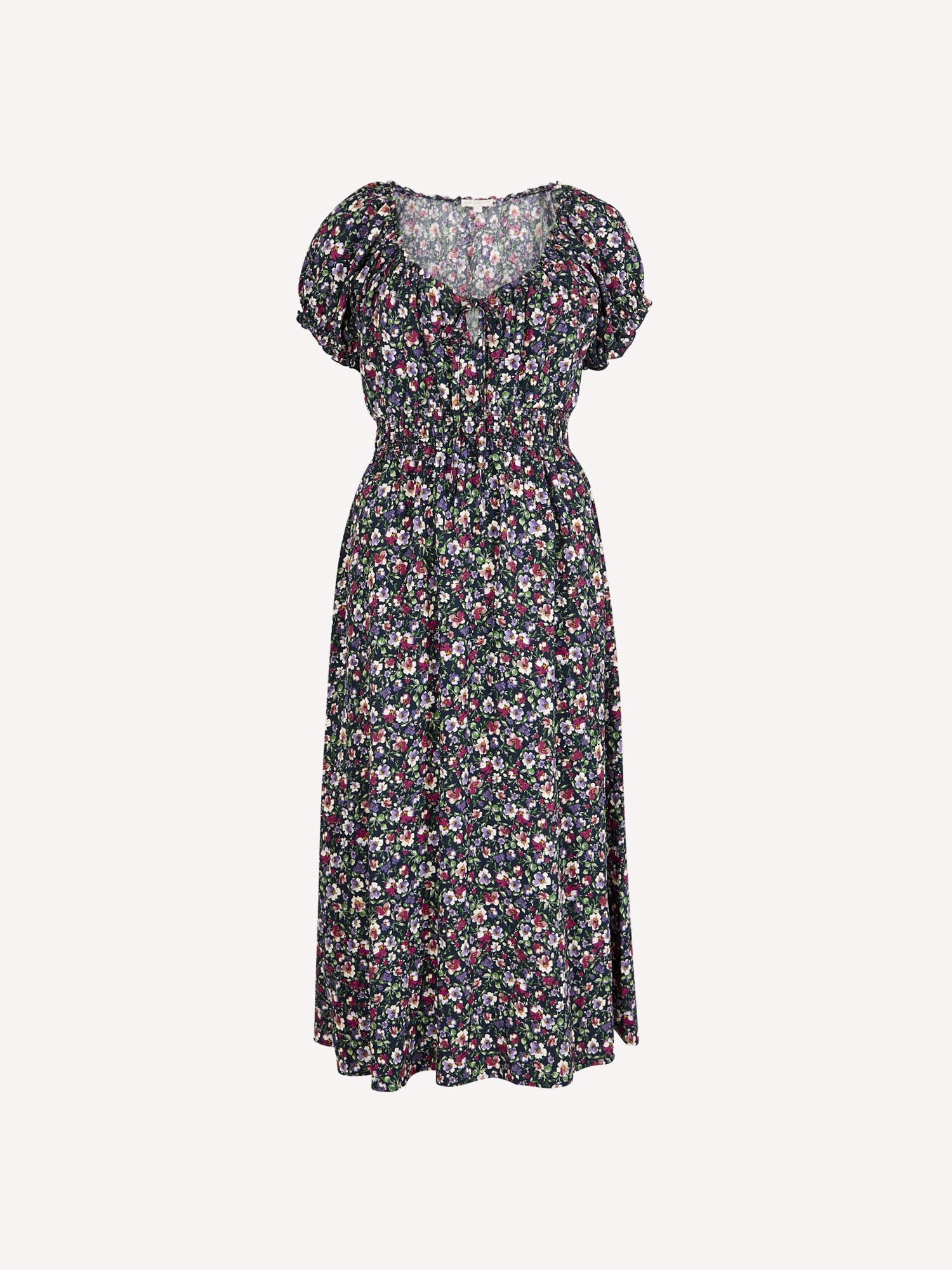 Apricot Druckkleid »Midi-Kleid« mit zierlichem Blumenmuster