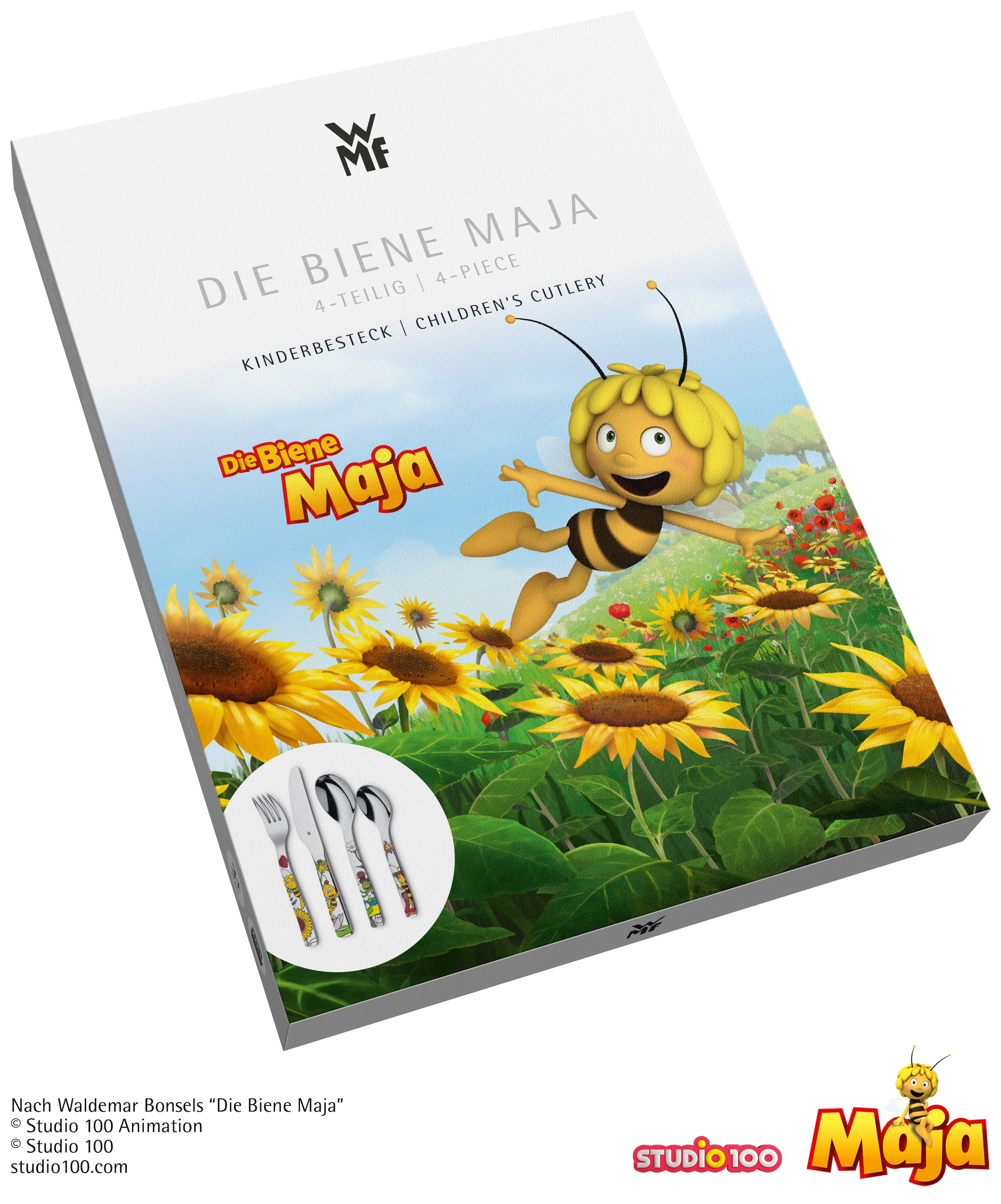 WMF Kinderbesteck »Die Biene Maja«, (Set, 4 tlg.), ab 3 Jahren, hygienisch, säurefest