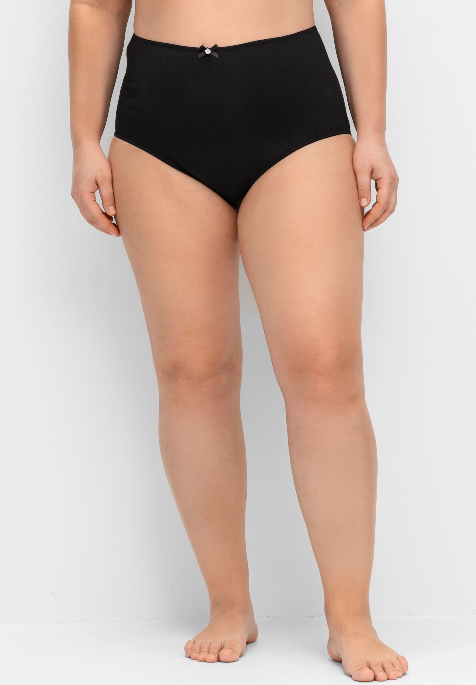 Sheego Taillenslip »High-Waist-Slip Slip im 3er Pack, mit Zierschleife vorne 3 Stück« 3 Stk.