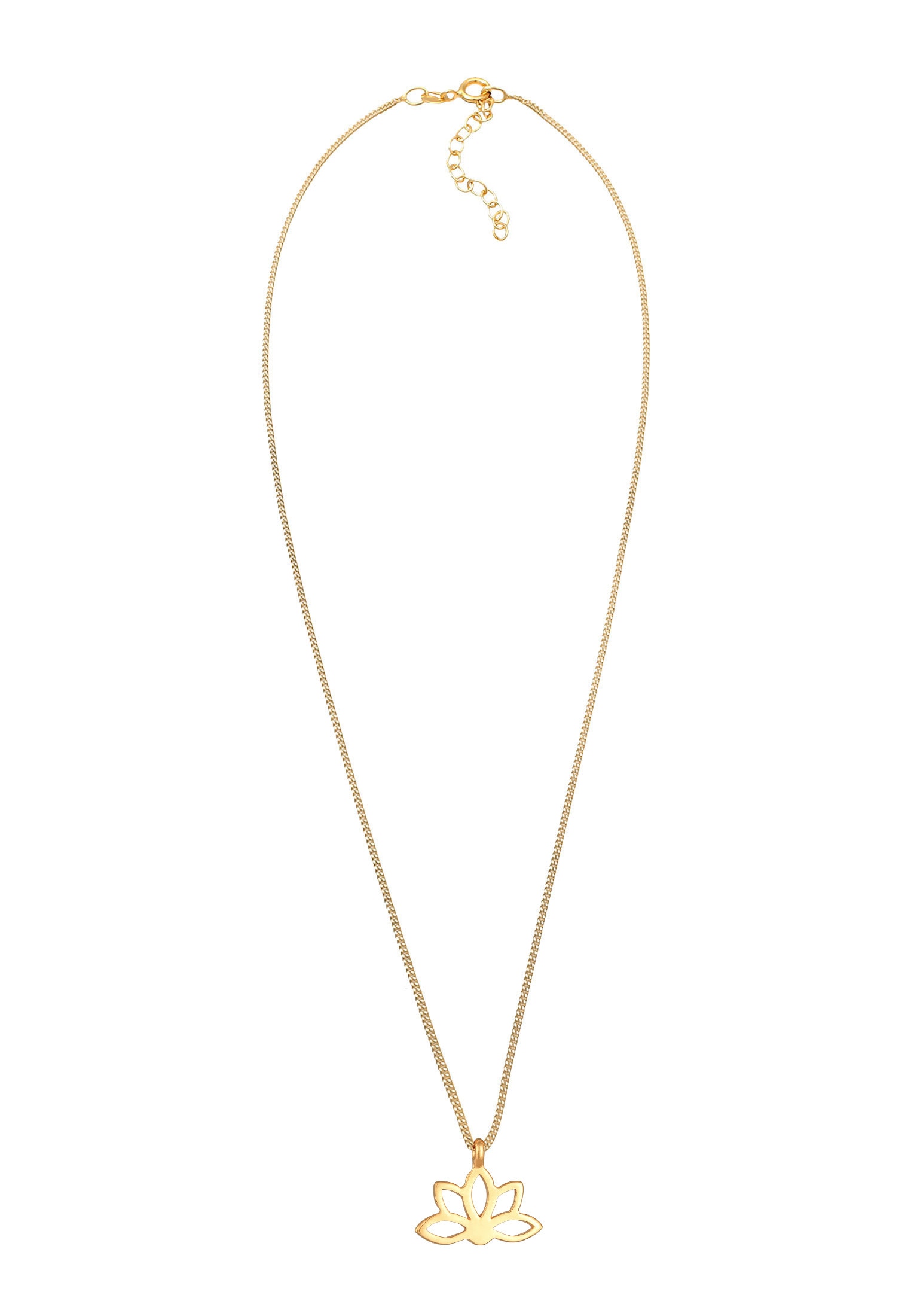 Elli Kette mit Anhänger »Halskette Lotusblume Blume Spirituell 925 Silber«