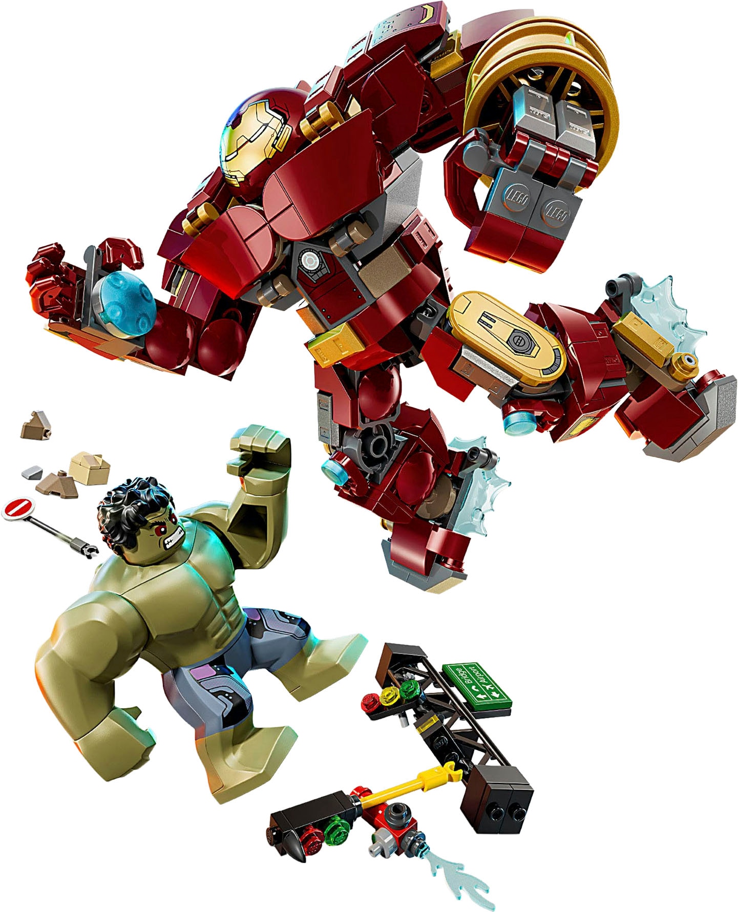 LEGO® Konstruktionsspielsteine »Duell der Giganten: Hulkbuster vs. Hulk (76343), LEGO Super Heroes«
