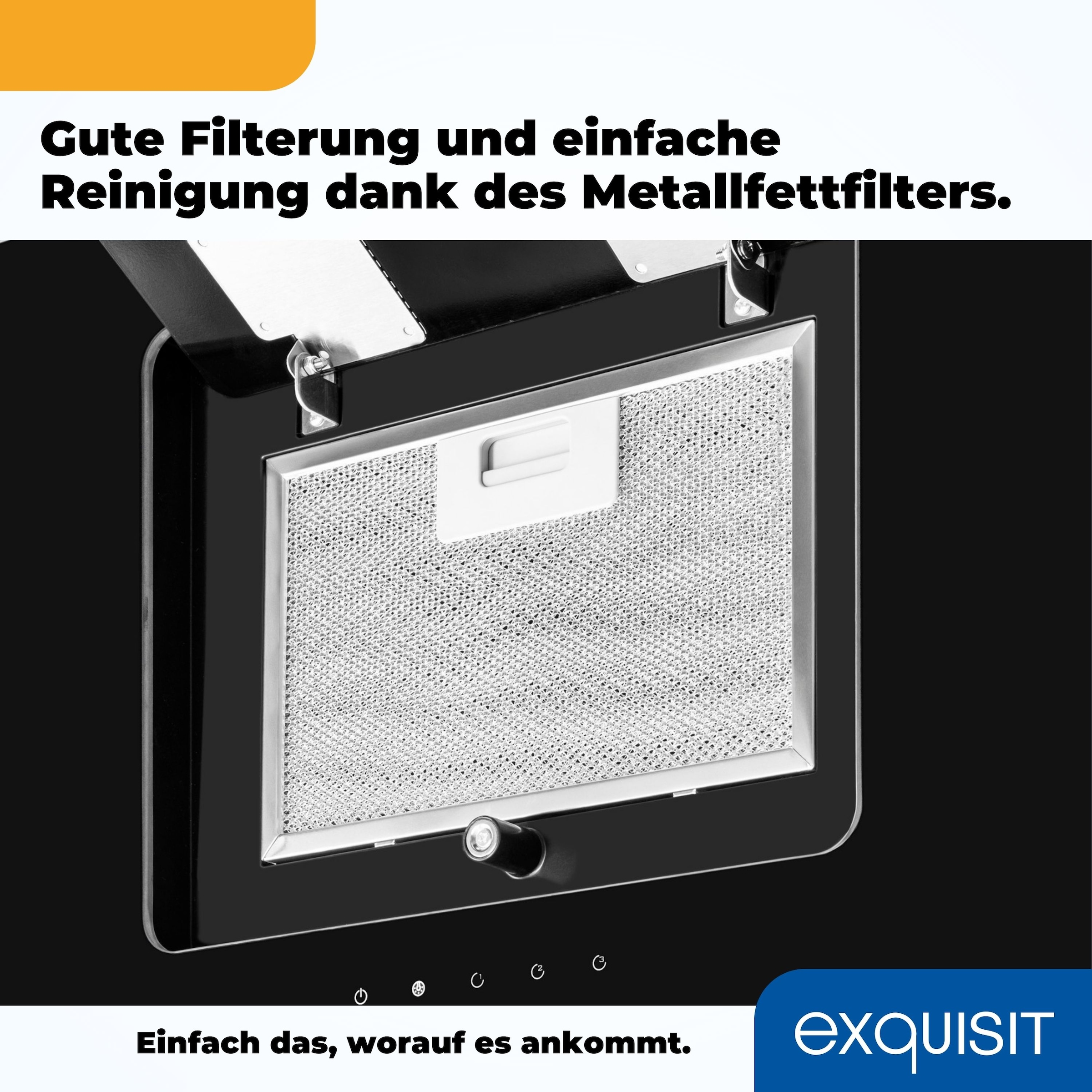 exquisit Kopffreihaube »KFD 60‐9 DUO Inox« Bewegungsfreiheit über Kochfeld, Absaugung von unten & oben