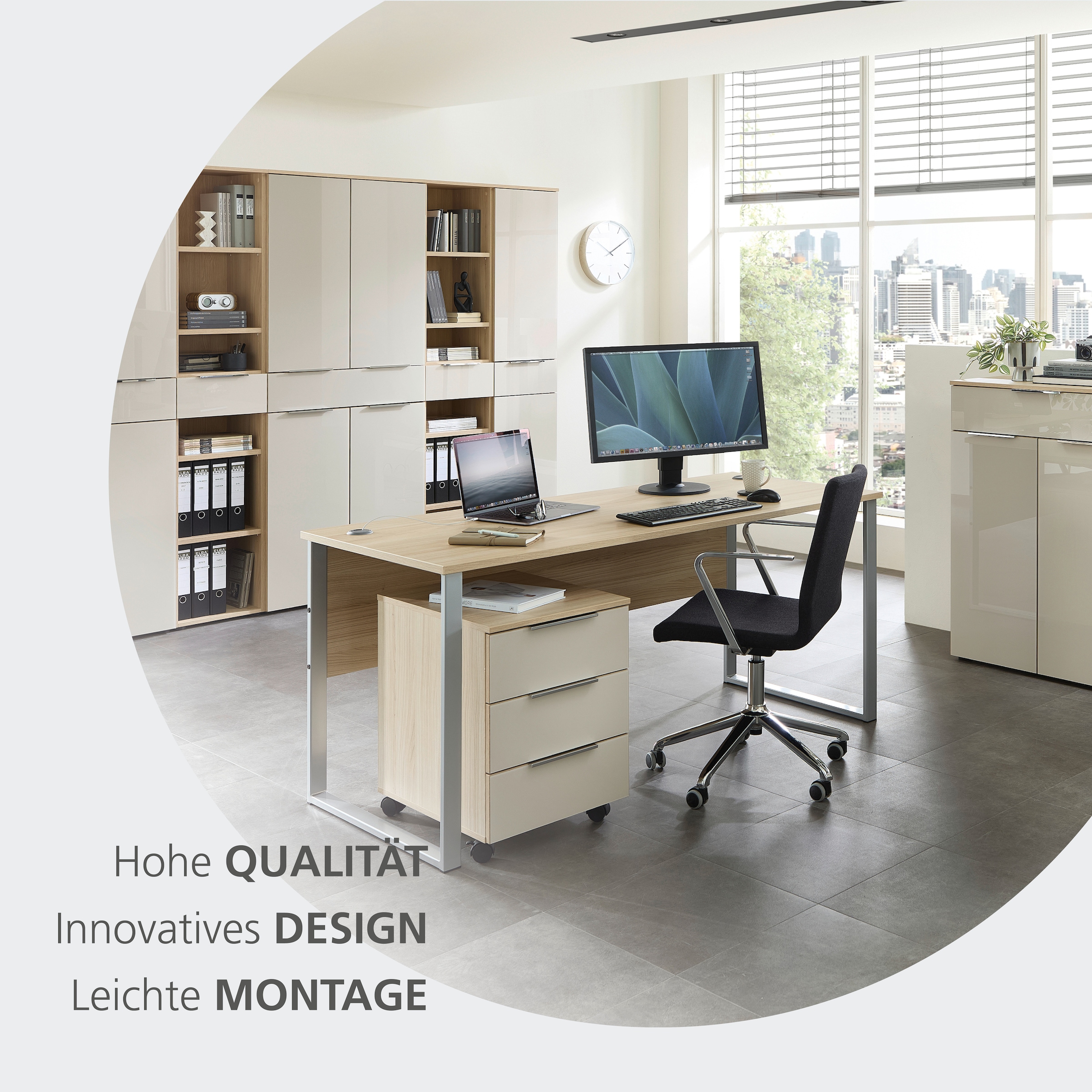 Innostyle Schreibtisch »Schreibtisch Santorin, 170/77/73 cm ( B/H/T)« 1 Stk. tlg. Tischplatten: kratzfest und wasserfest