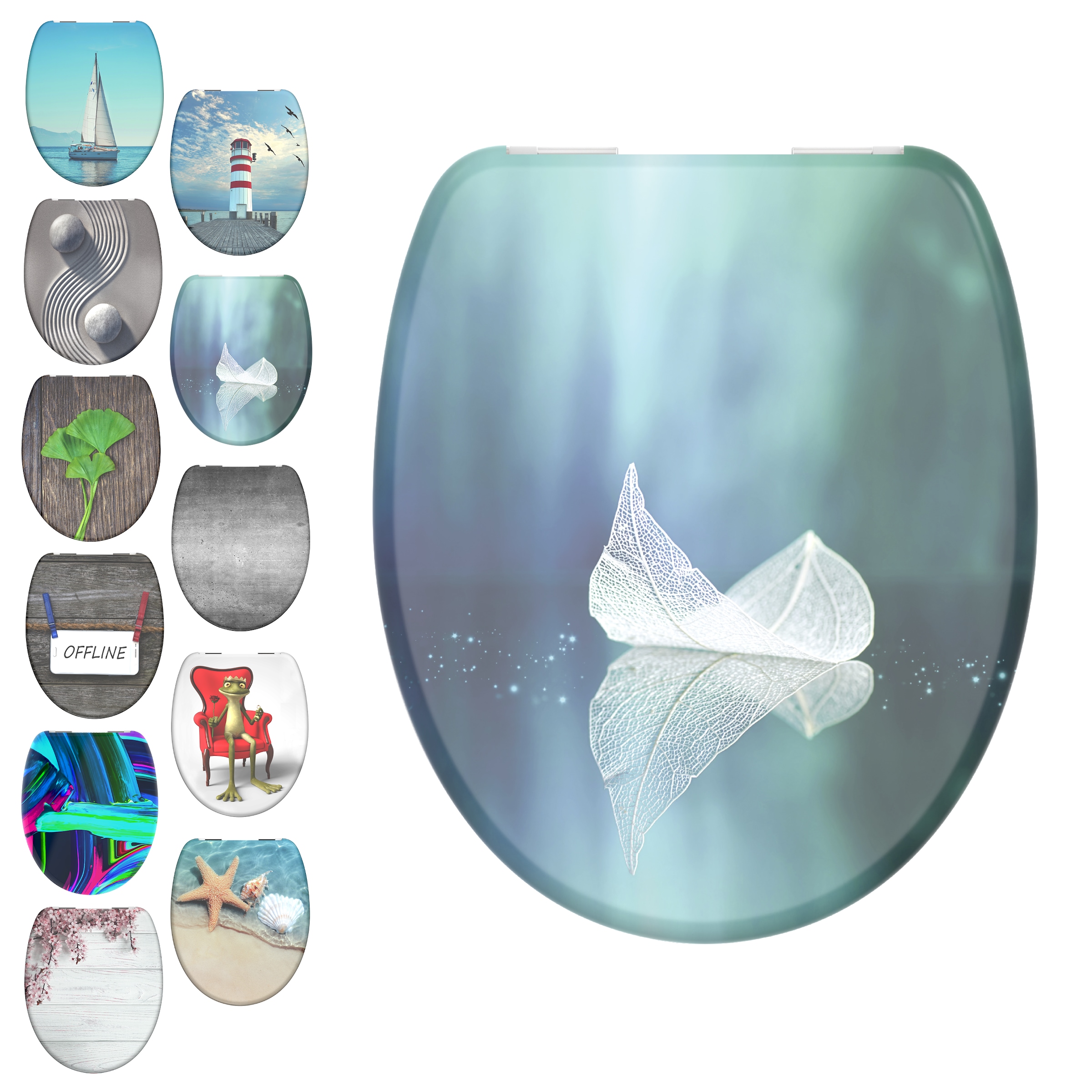 Schütte WC-Sitz »Segeln« bruchsicher und kratzfest, Absenkautomatik, Standardmaß