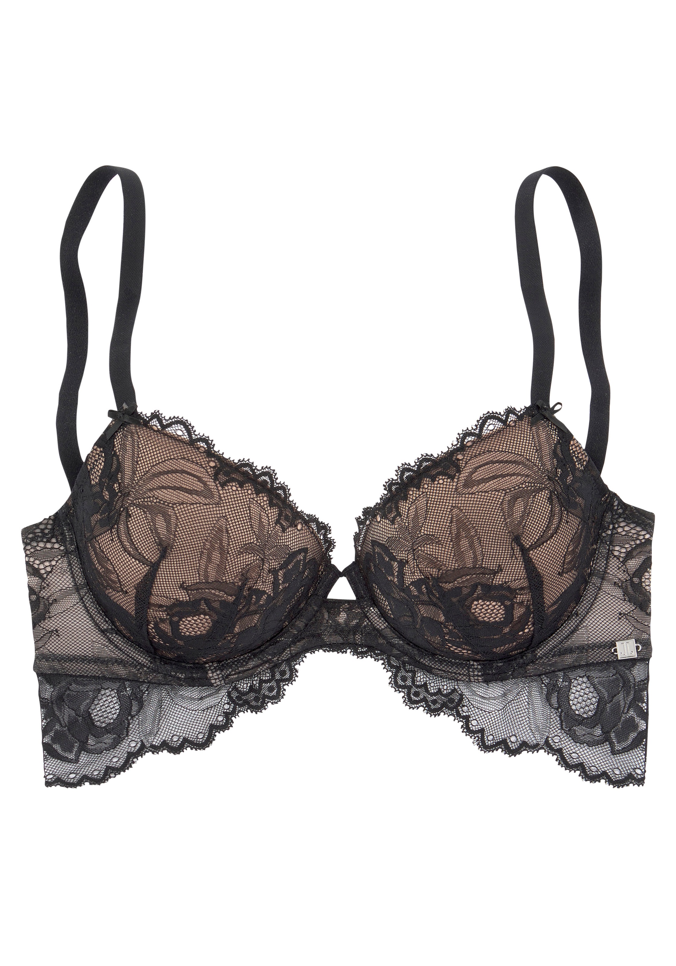 JETTE Schalen-BH, aus feiner Spitze in blumigem Look
