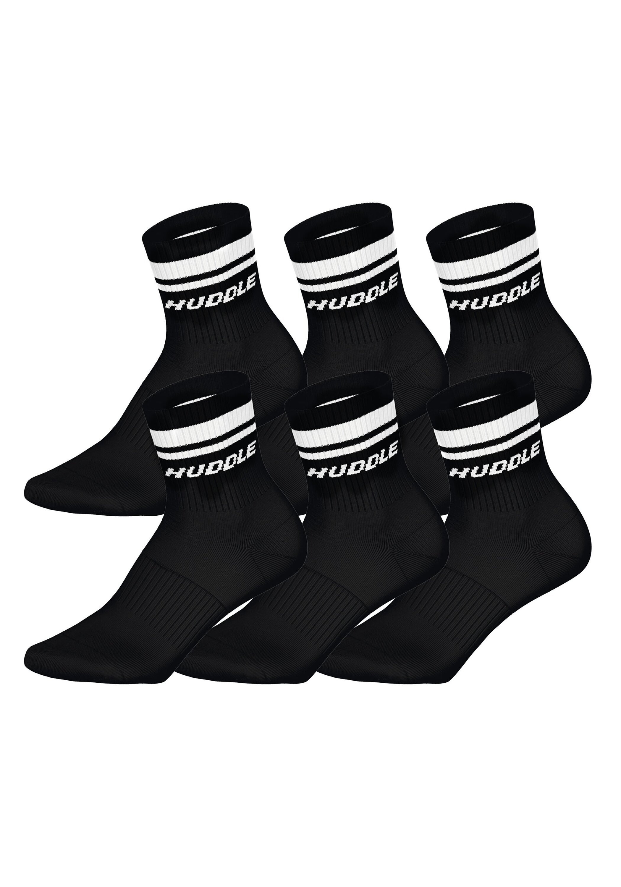 HUDDLE Kurzsocken »Socken HUDDLE 6pk Short Crew Socks Double Stripe 6er Pack« 6 Paar tlg.