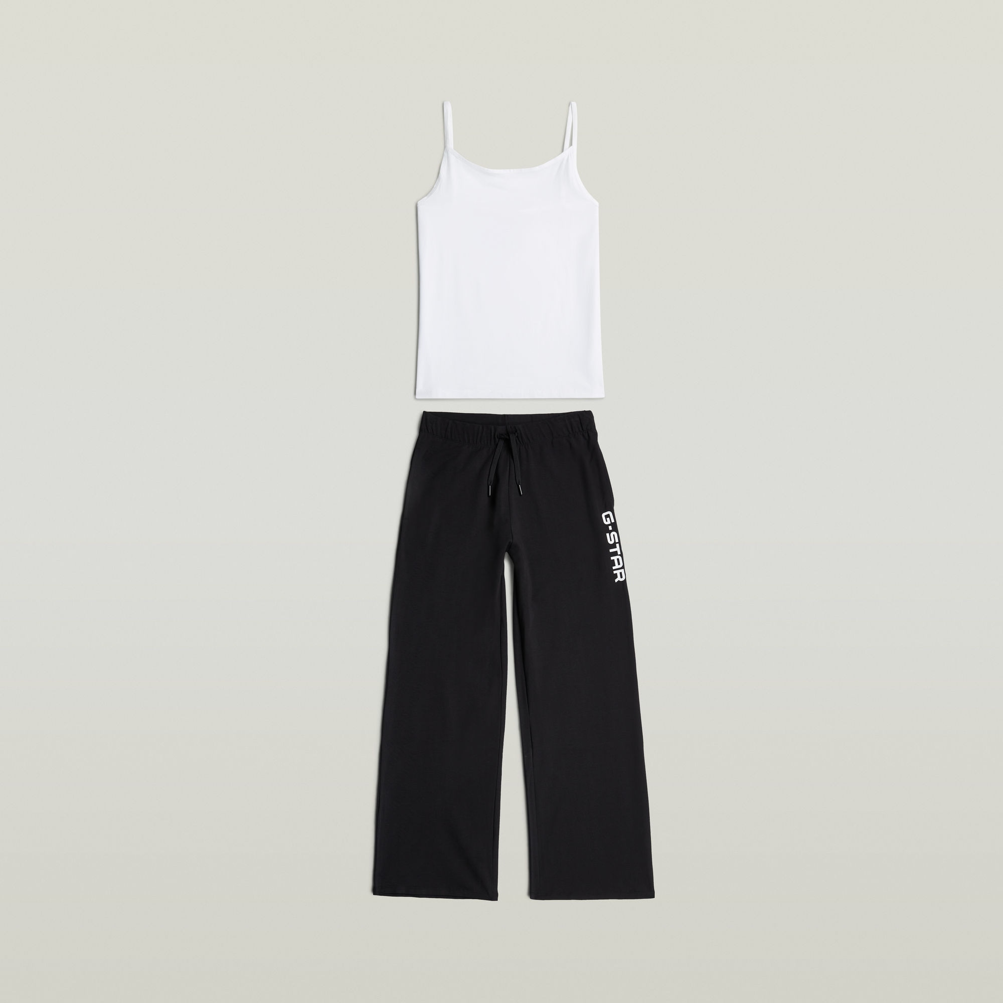 G-STAR Schlafanzug »AMBRETTE, CAMI & WIDE LEG PANT« Set, 2 mit Label-Details, Baumwoll-Mix