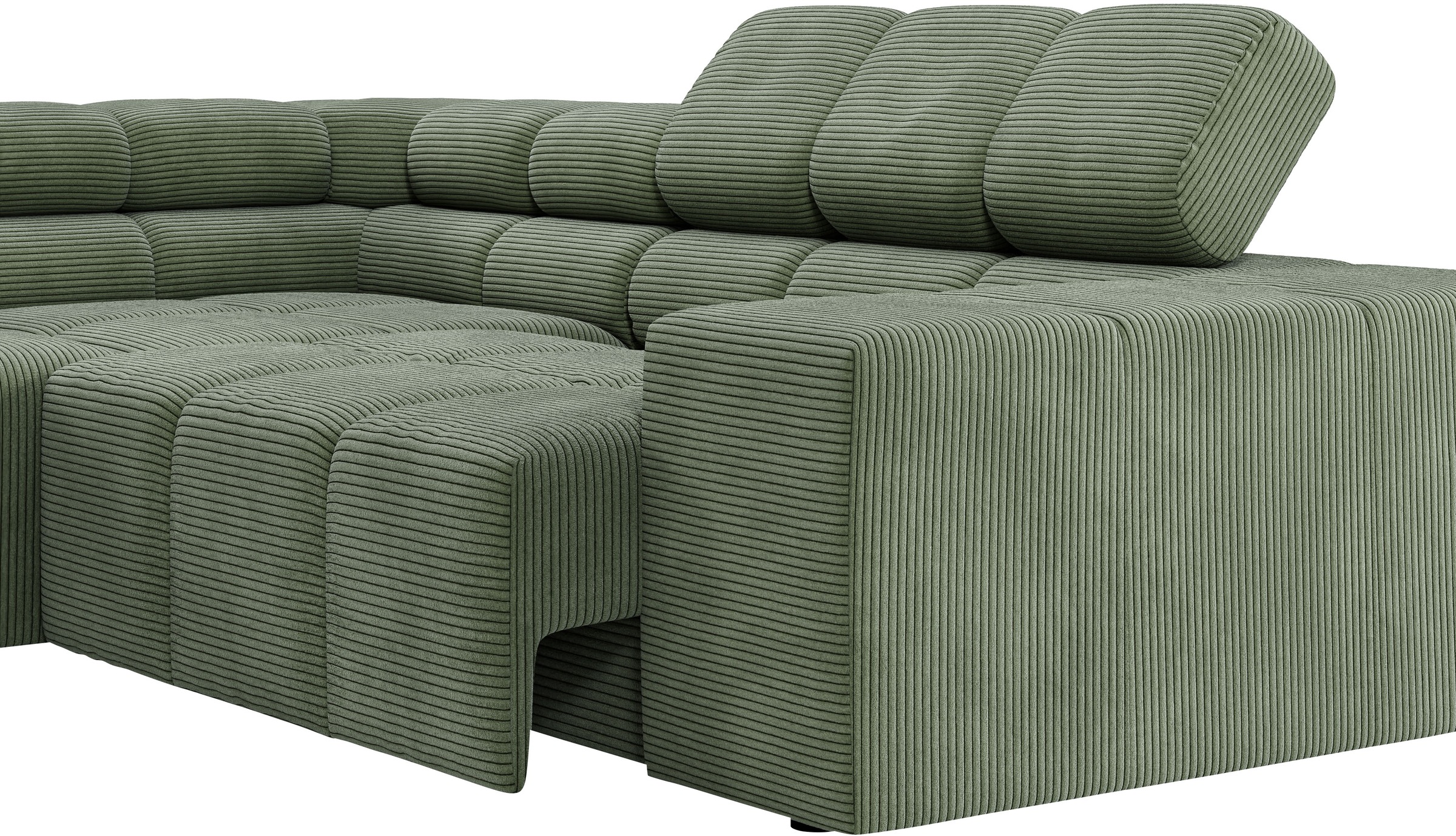 INOSIGN Ecksofa »Ancona, incl. Kopfteilverstellung + 3 Zierkissen, L-Form, bequem«, wahlweise motorische Sitztiefenverstellung, B/T(H: 249/215/70 cm