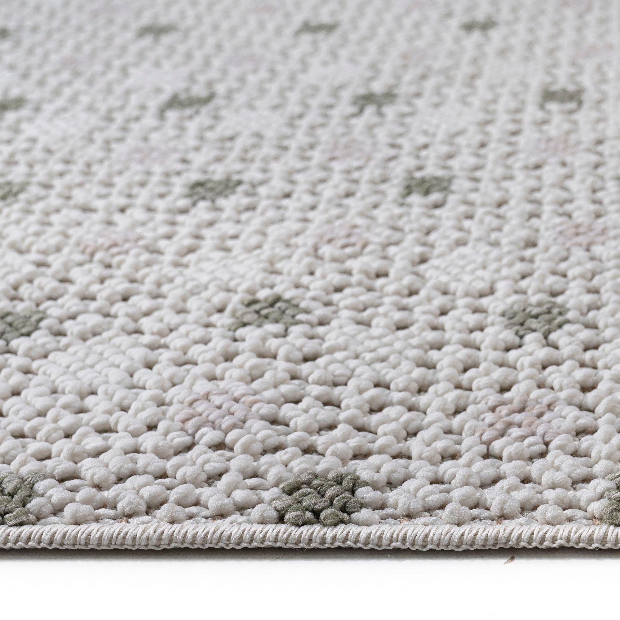 Bruno Banani Teppich »Dotty«, rechteckig, 6 mm Höhe, Woll-Optik, Hoch-Tief Struktur, In- und Outdoor geeignet, mit Fransen