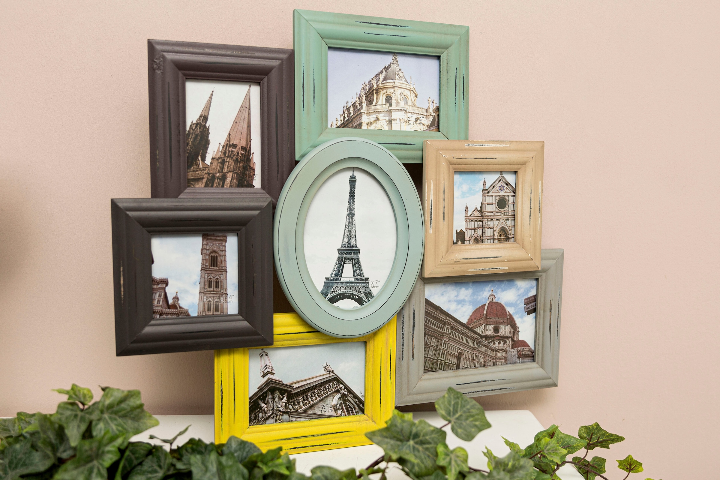 Myflair Möbel & Accessoires Bilderrahmen Collage »Andrea«, Fotorahmen, für verschiedene Bildformate, Shabby Optik