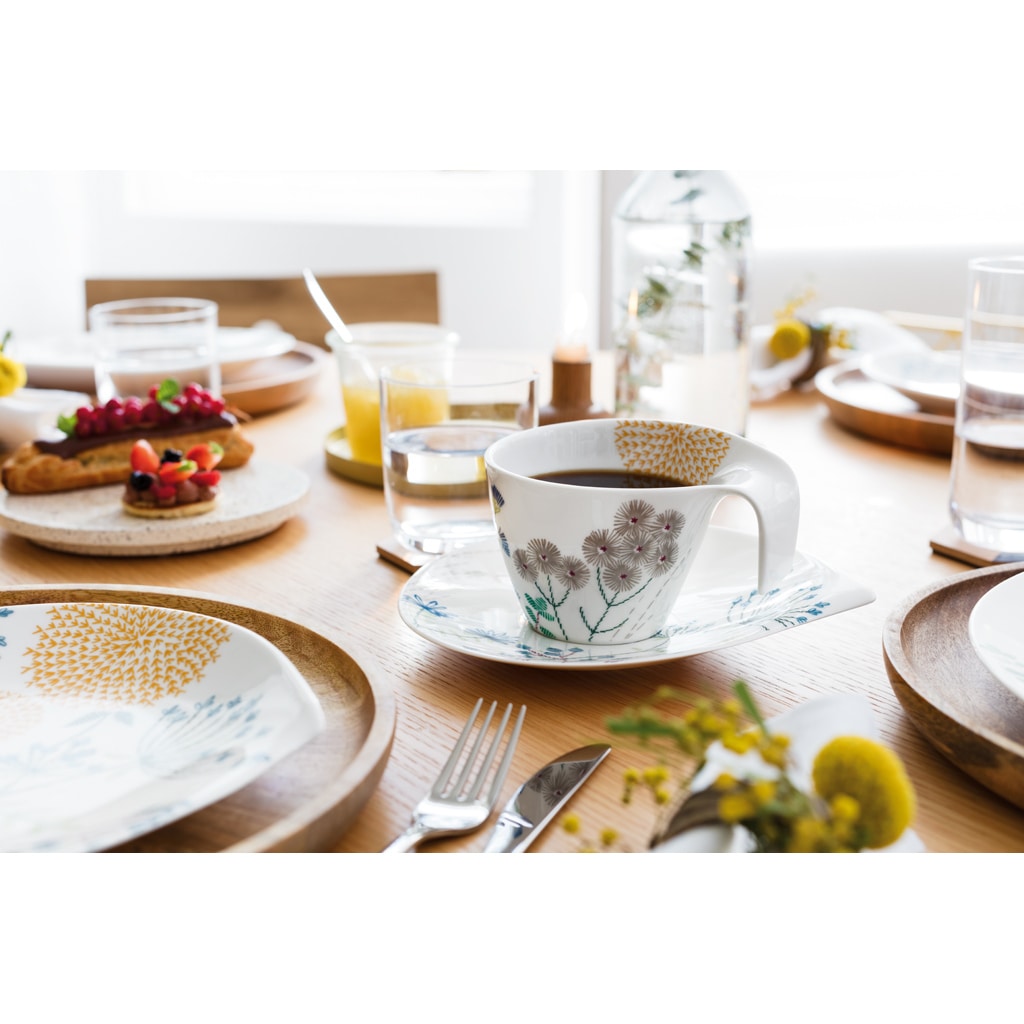 Villeroy & Boch Tasse »Frühstückstassen mit Untertassen Flow 250 ml 6er Set weiß«