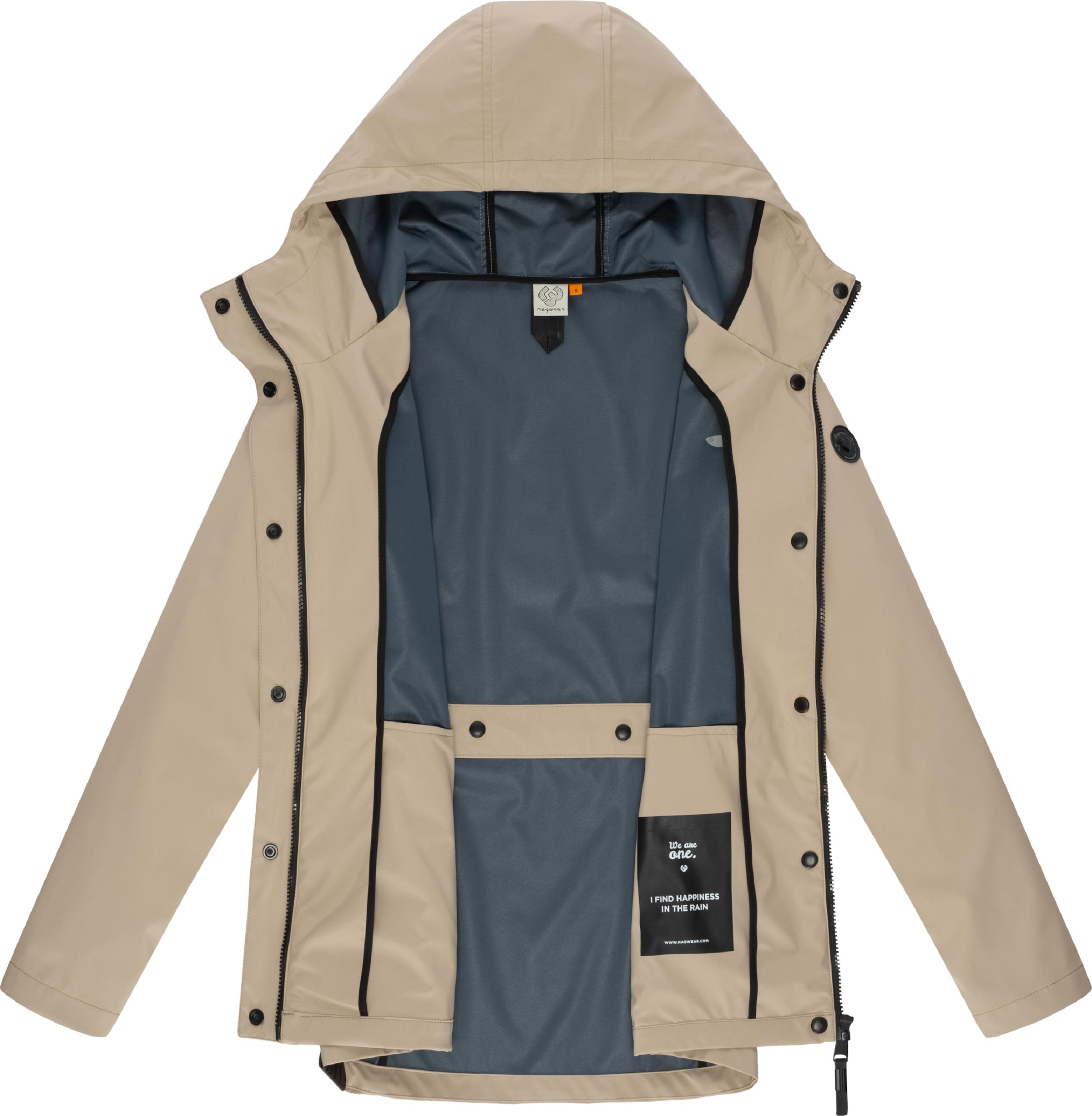 Ragwear Softshelljacke »Softshelljacke Margge Shell«, mit Kapuze, wasserdichte Damen Übergangsjacke mit großer Kapuze