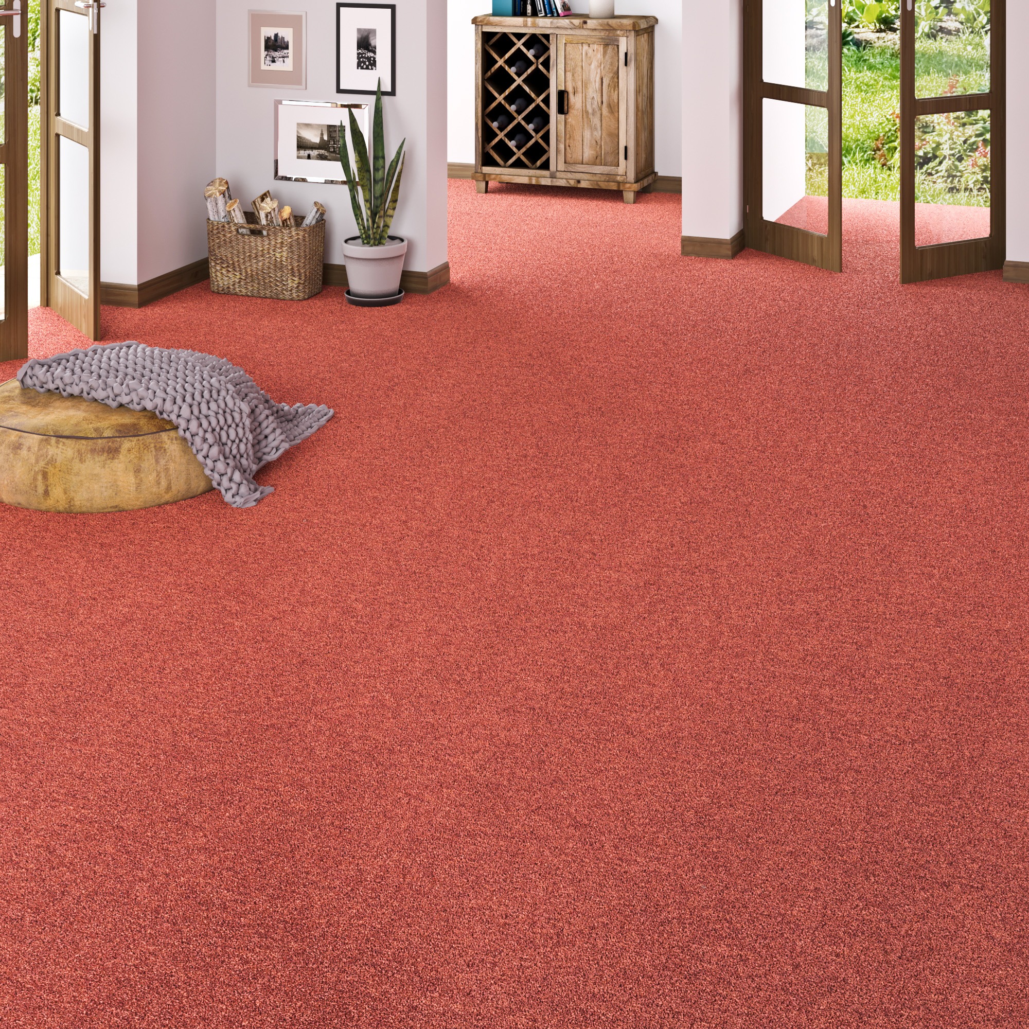 my home Teppichboden »Fortis, Schlinge, Made in Netherlands«, rechteckig, 5 mm Höhe, meliert, Breite 400 cm, strapazierfähig, Wohnzimmer