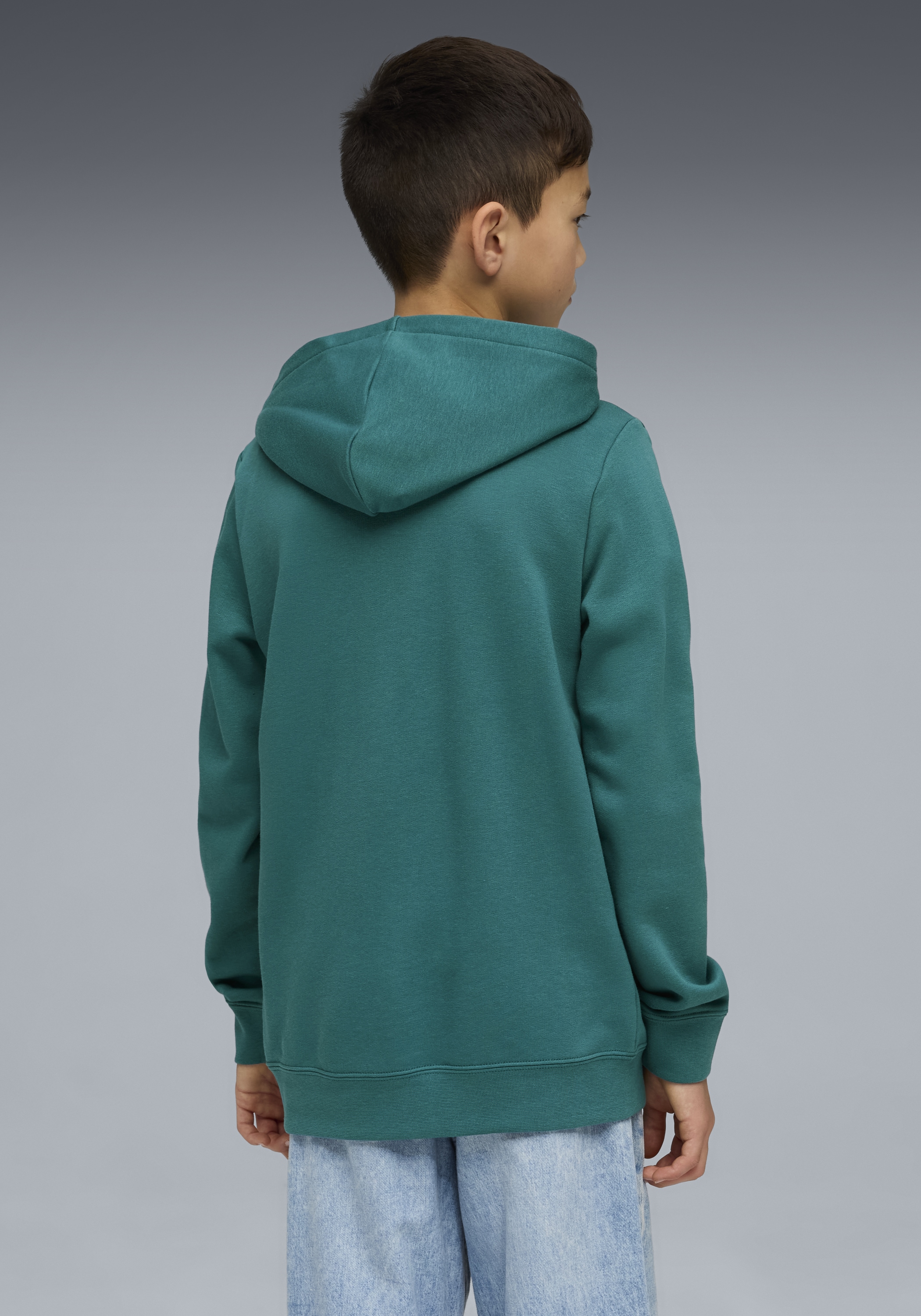 PUMA Kapuzensweatshirt »ESS 2 COLOR NO.1 LOGO HOODIE TR B«, für Jugendliche, mit Print-Applikation, mit Kängurutasche
