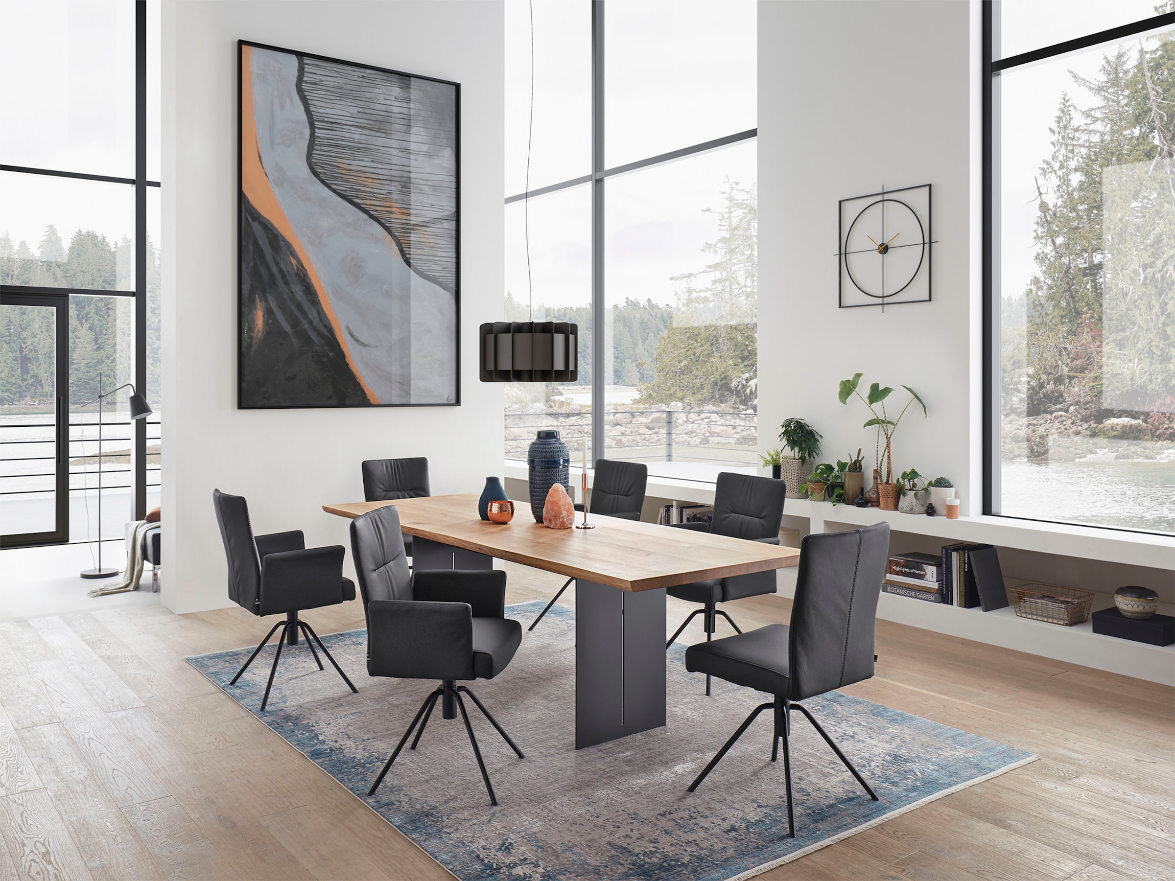 WK WOHNEN Teppich »BORDER« rechteckig 8 mm Höhe hochwertiger Viskoseanteil, samtweiche Oberfläche mit 3 D Effekt