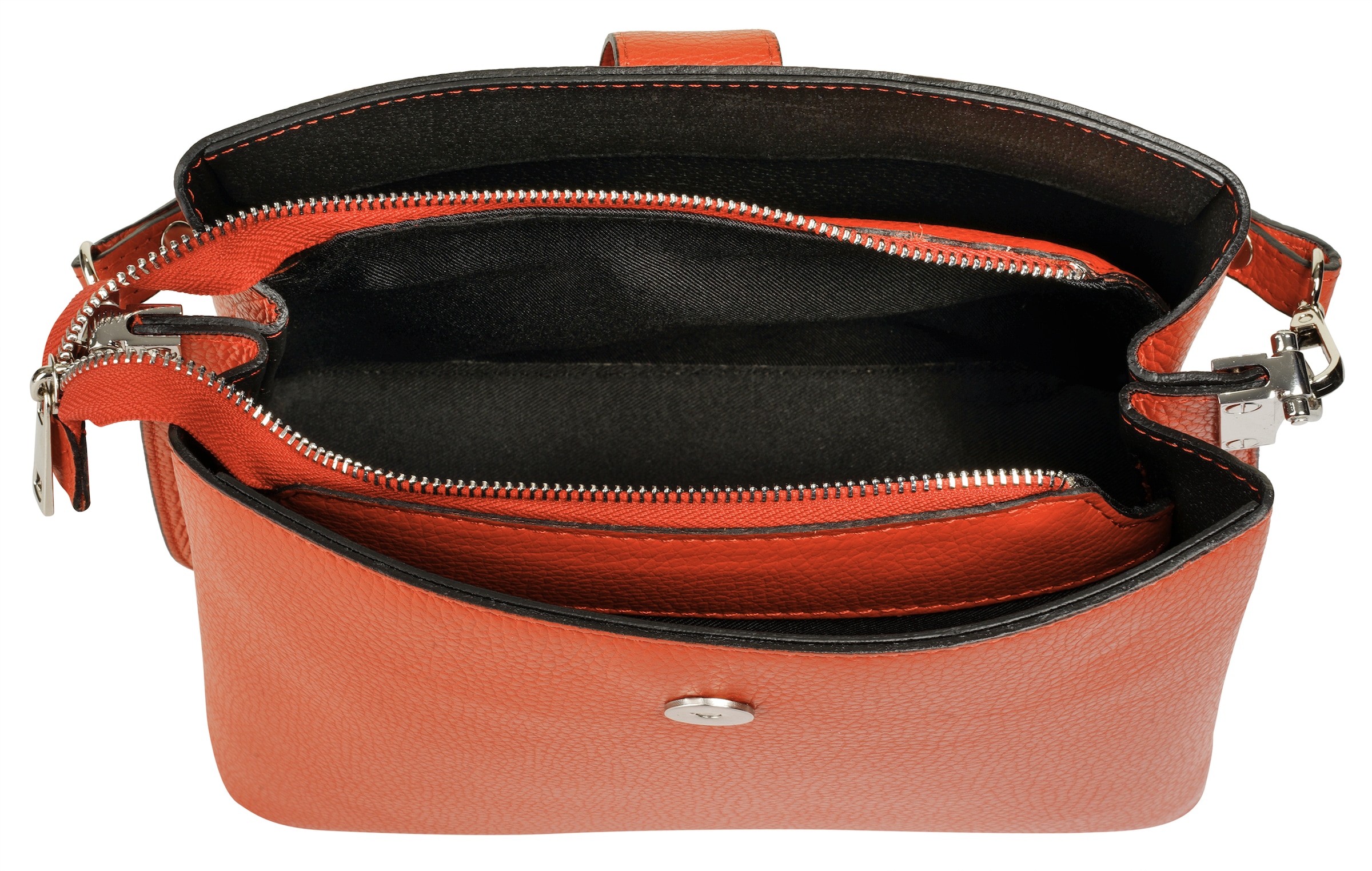 Cluty Henkeltasche, echt Leder, Made in Italy