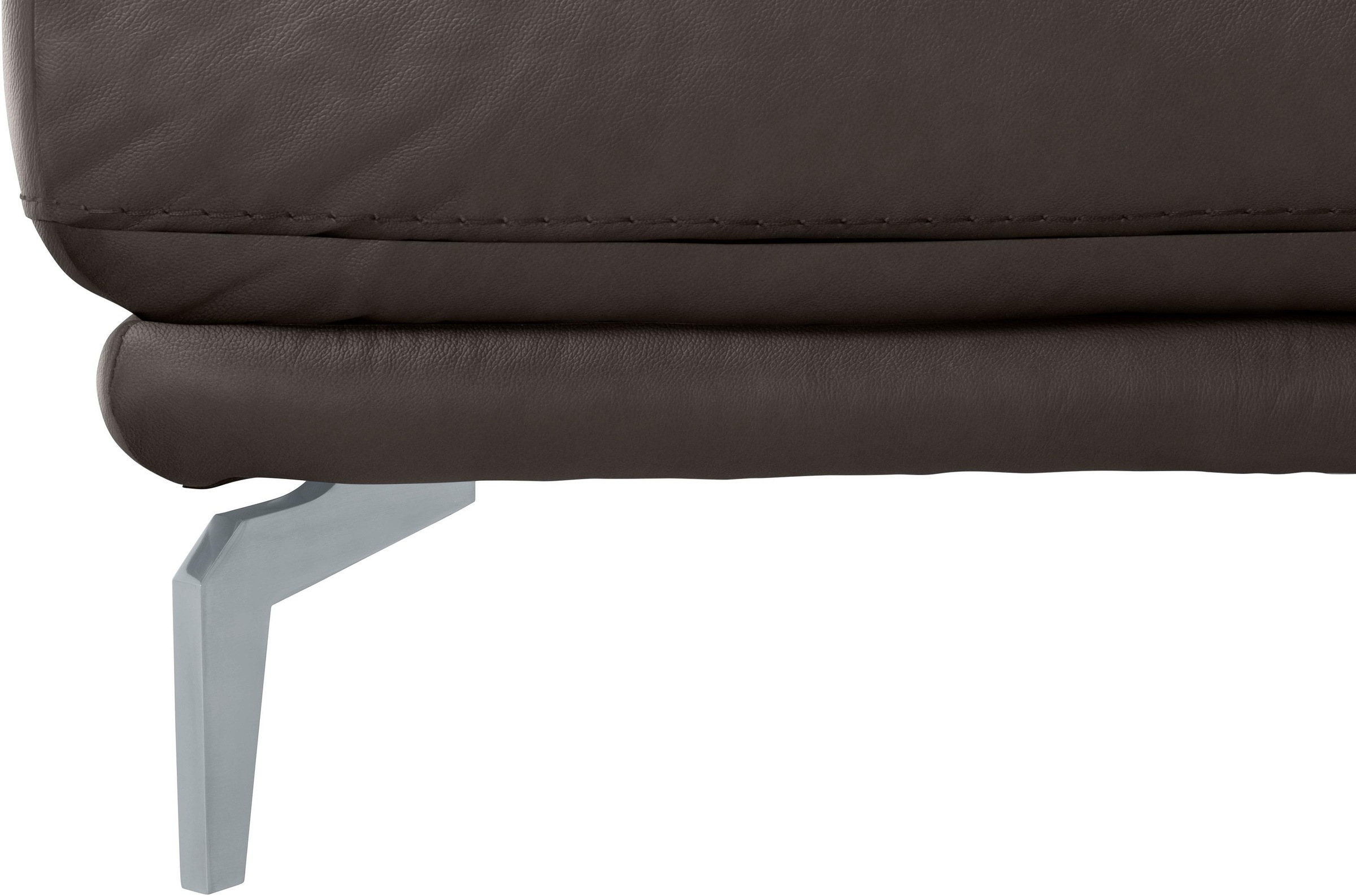W.SCHILLIG Hocker »montanaa«, mit Metallfüßen in Silber matt, Breite 141 cm